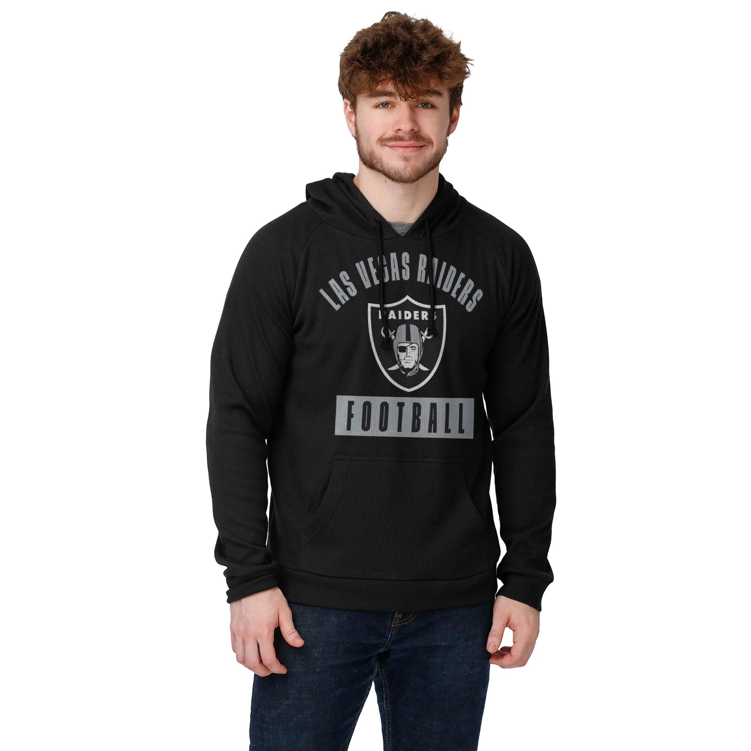 Las Vegas Raiders NFL Mens Team Color Waffle Hoodie