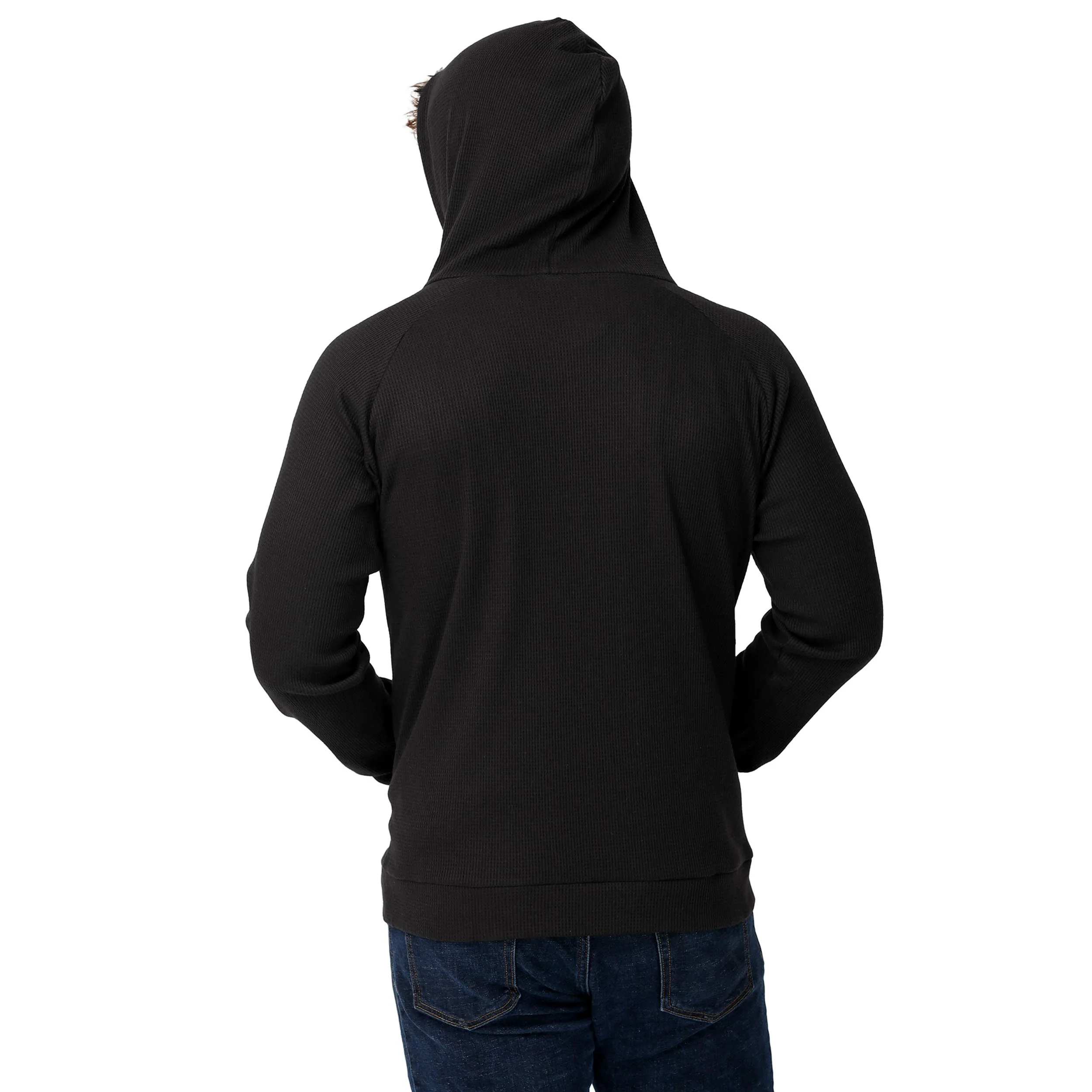 Las Vegas Raiders NFL Mens Team Color Waffle Hoodie - Image 2