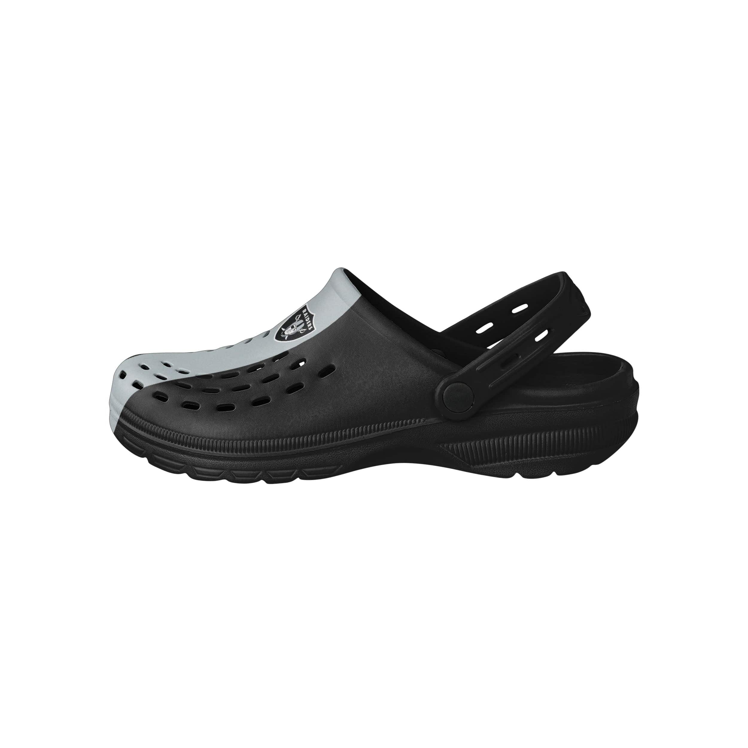 Las Vegas Raiders NFL Mens Team Stripe Clog With Strap - Image 2