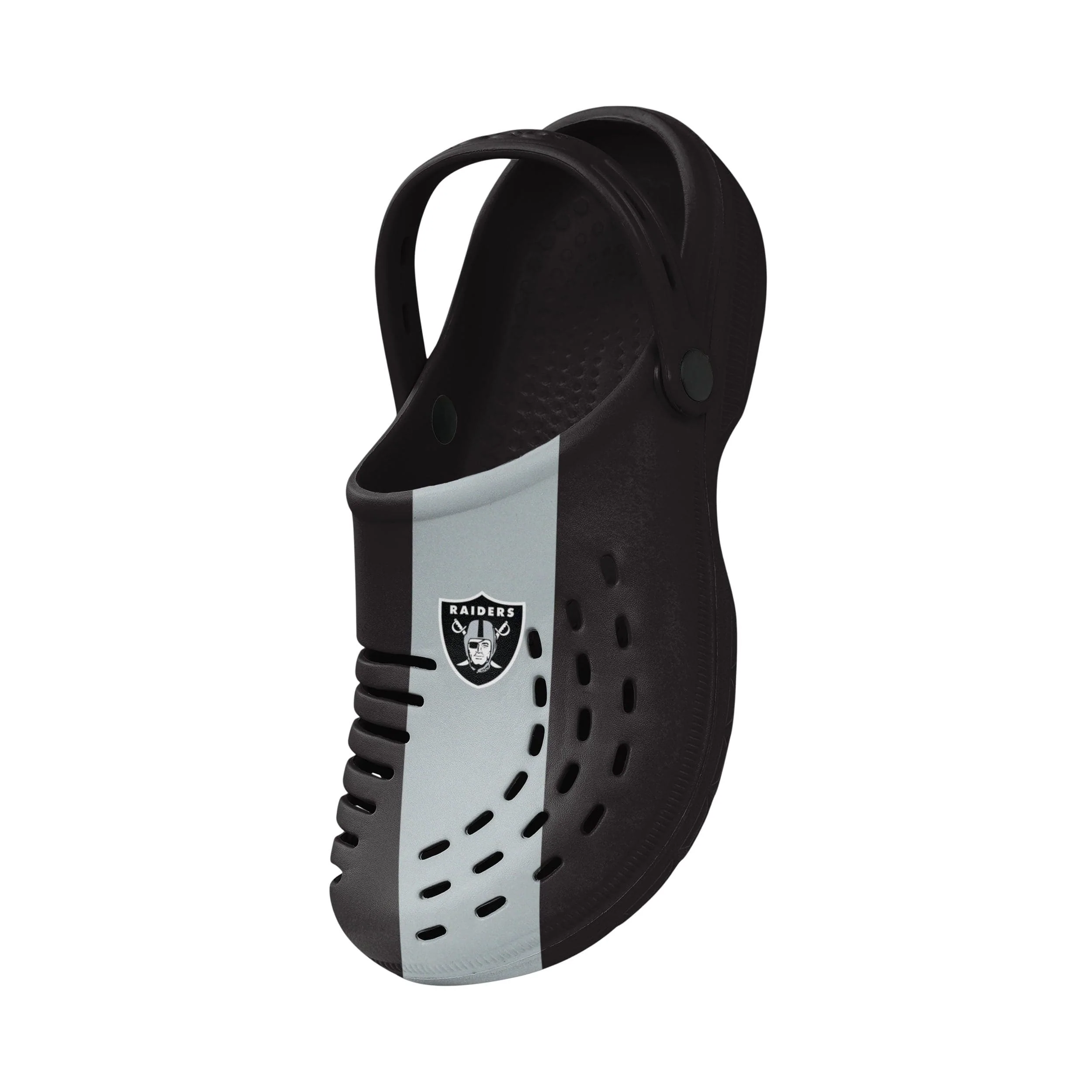 Las Vegas Raiders NFL Mens Team Stripe Clog With Strap - Image 3