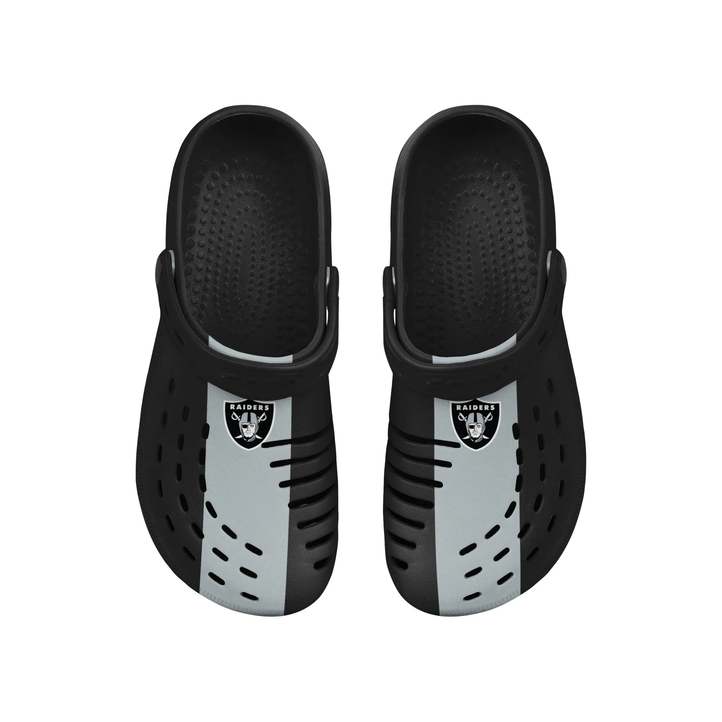 Las Vegas Raiders NFL Mens Team Stripe Clog With Strap - Image 4