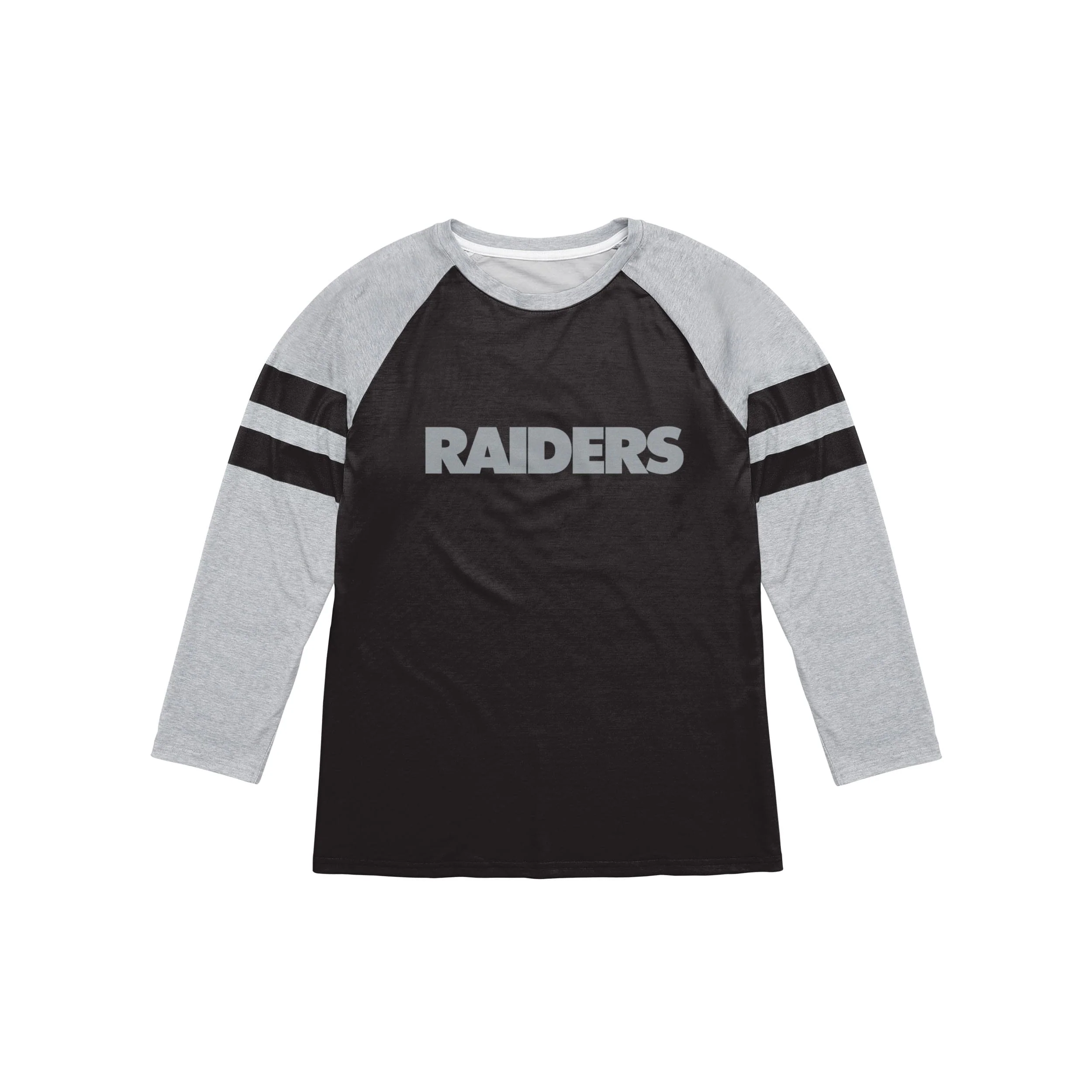 Las Vegas Raiders NFL Mens Team Stripe Wordmark Raglan T-Shirt - Image 3