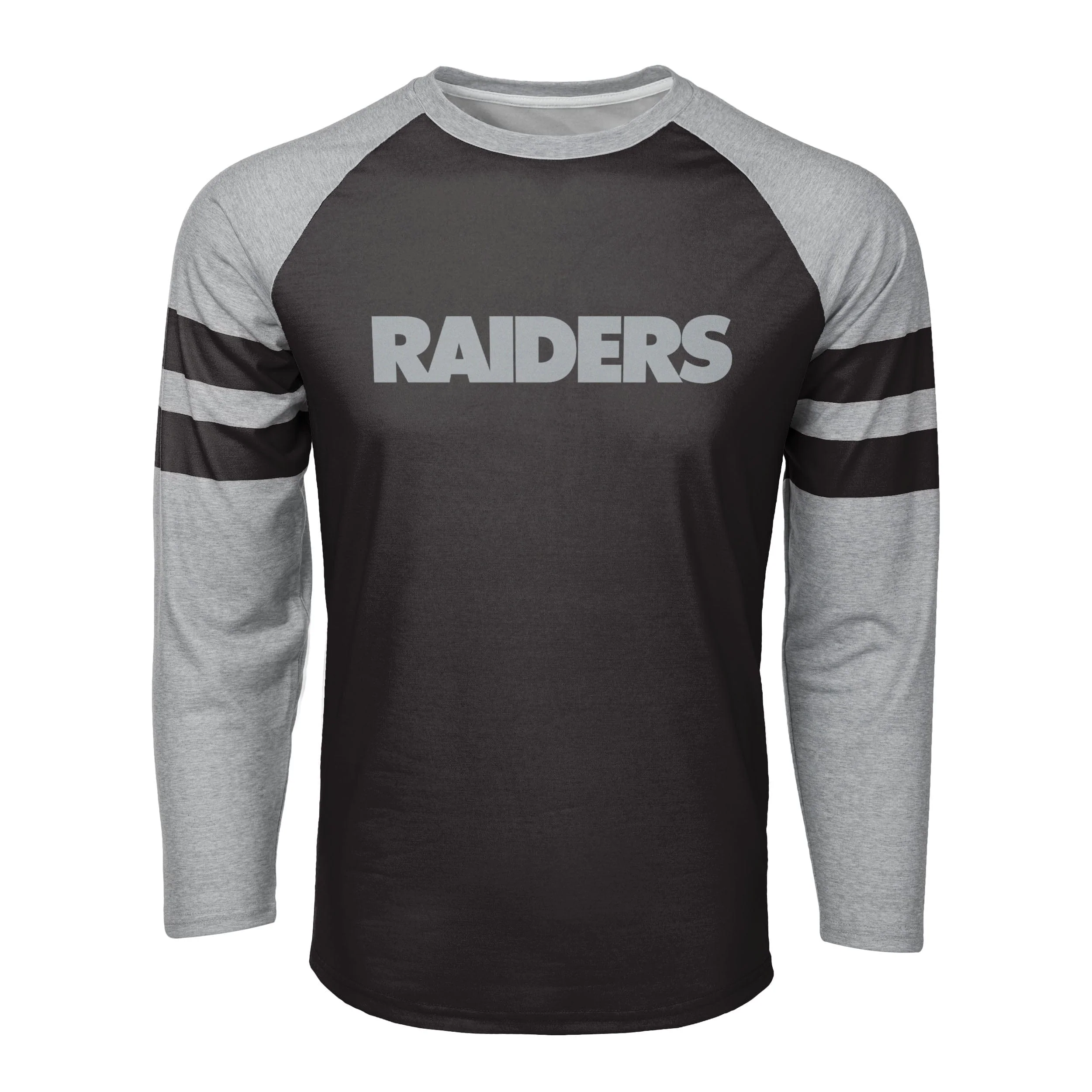 Las Vegas Raiders NFL Mens Team Stripe Wordmark Raglan T-Shirt - Image 4