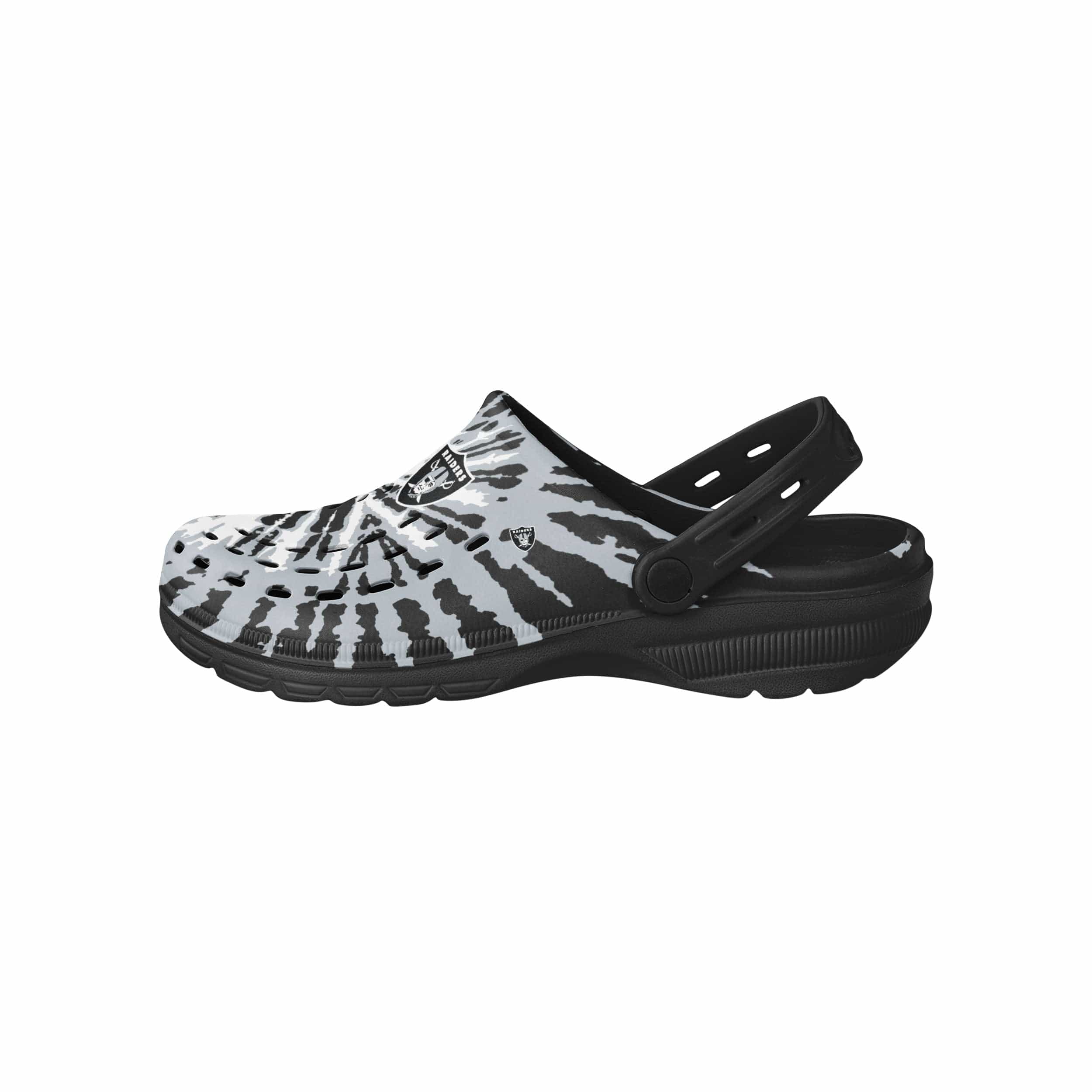 Las Vegas Raiders NFL Mens Tie-Dye Clog With Strap - Image 2