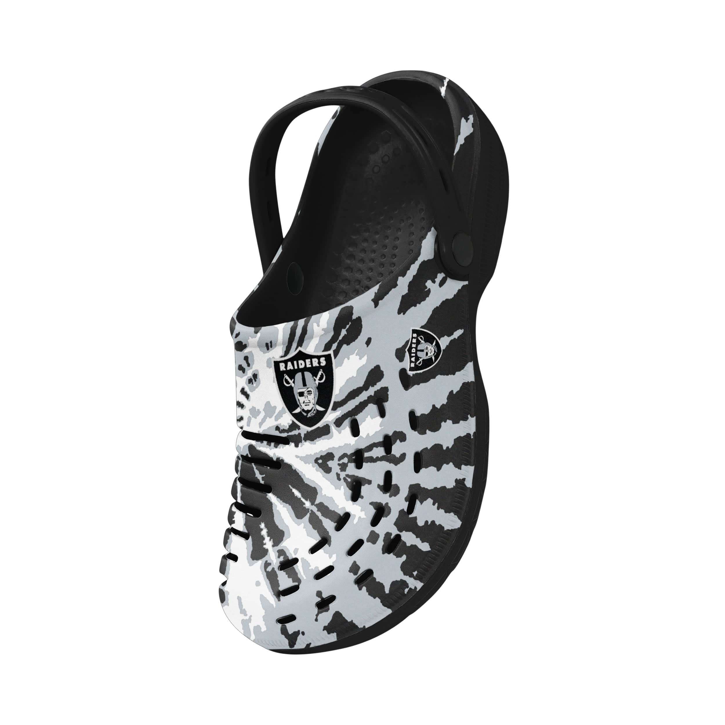 Las Vegas Raiders NFL Mens Tie-Dye Clog With Strap - Image 3