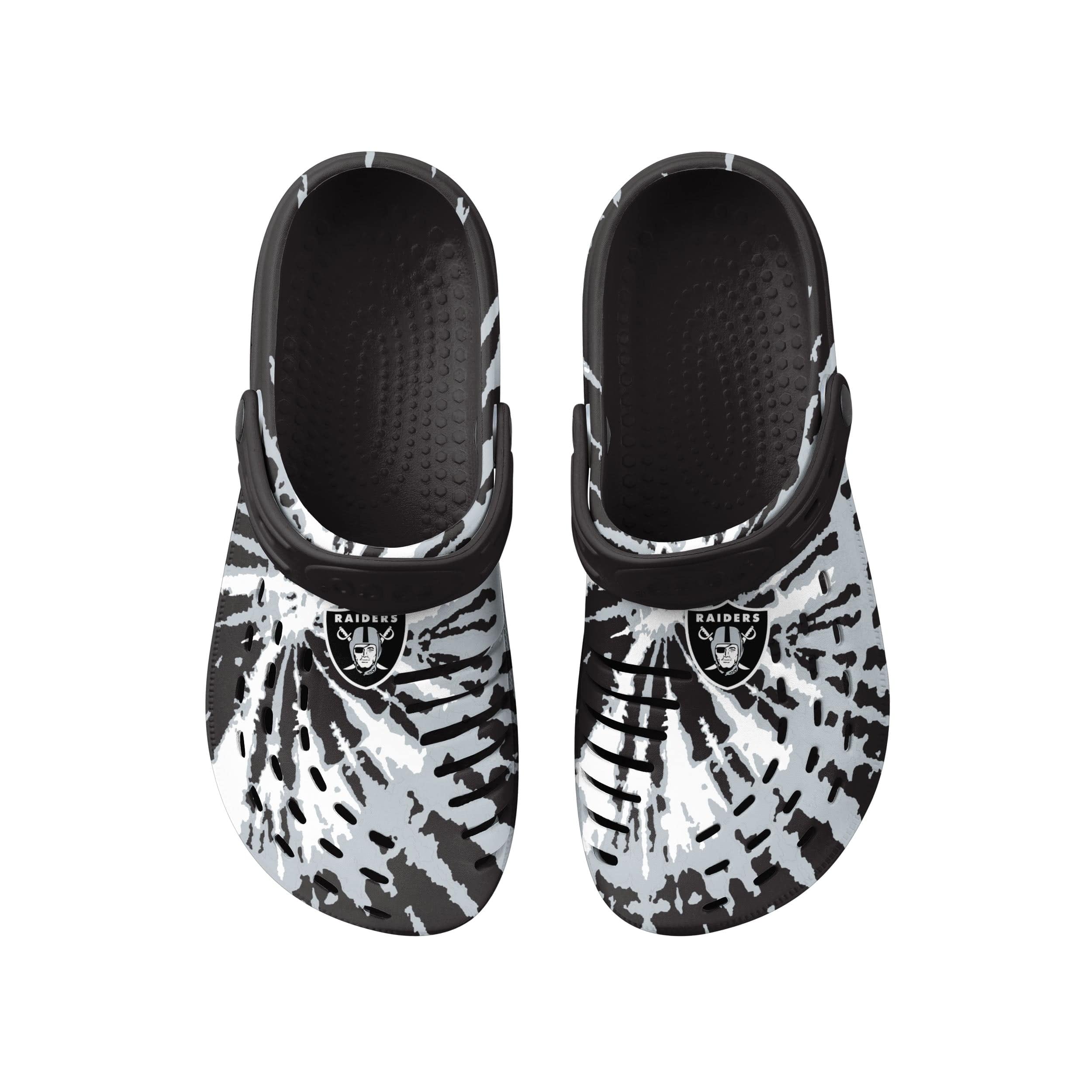 Las Vegas Raiders NFL Mens Tie-Dye Clog With Strap - Image 4
