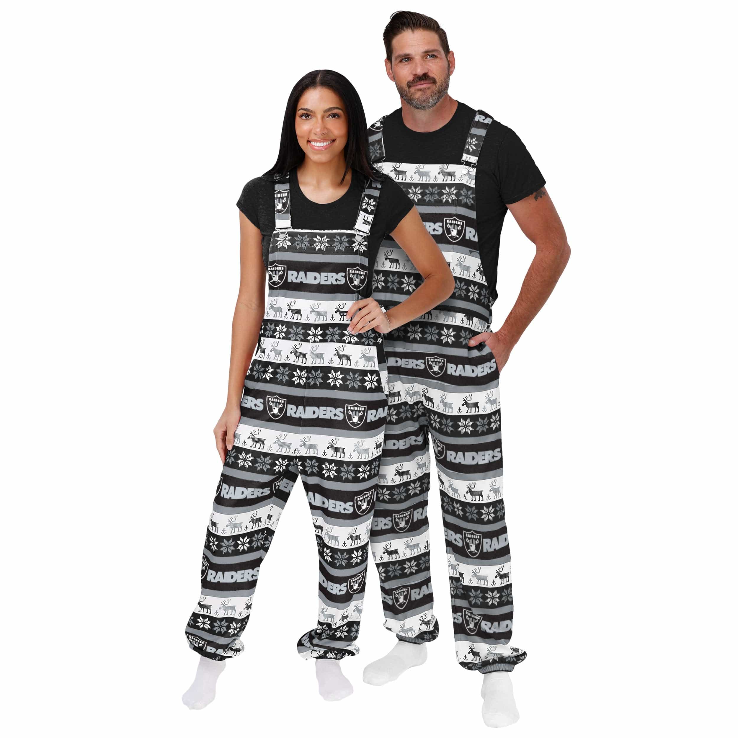 Las Vegas Raiders NFL Mens Ugly Home Gating Bib Overalls - Image 3