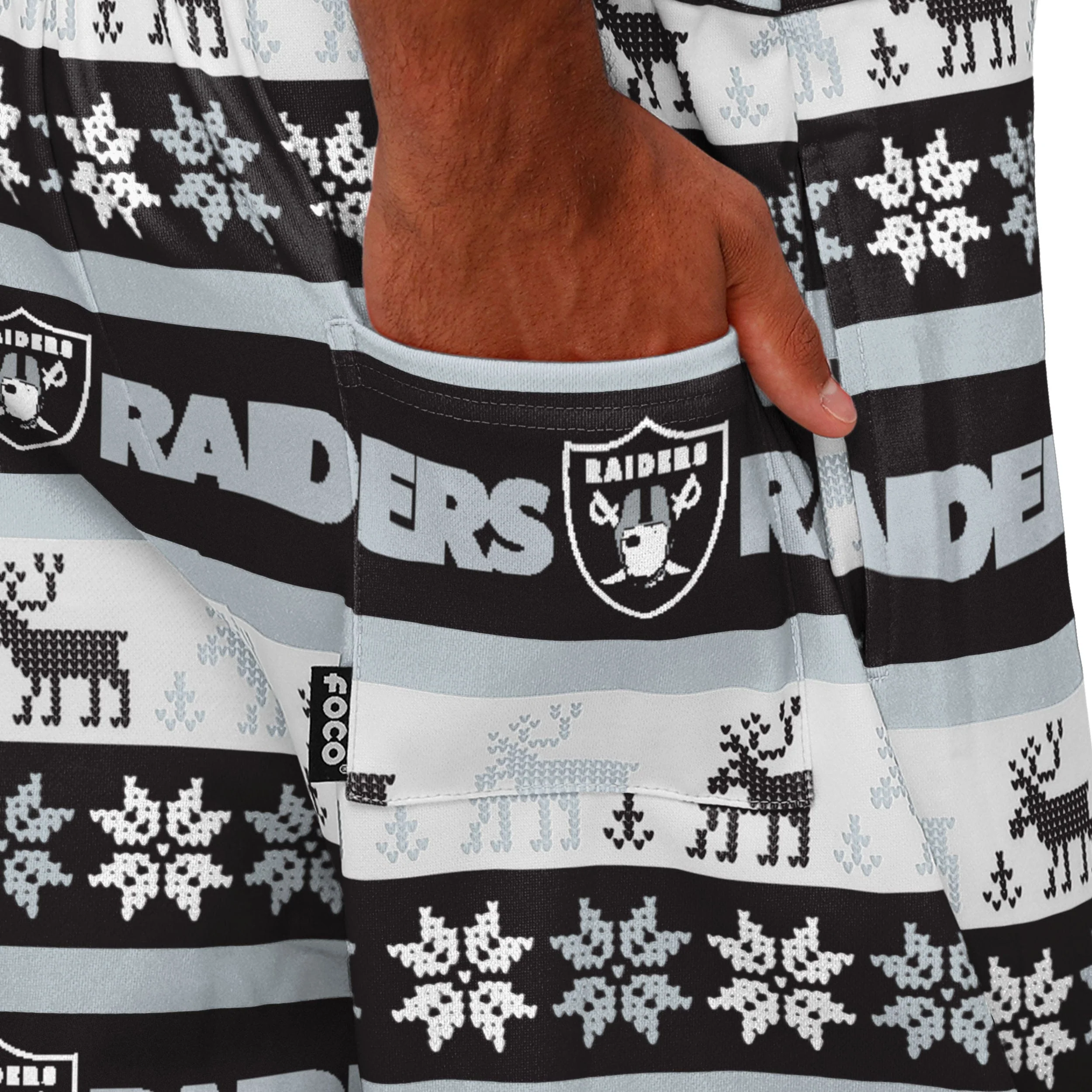 Las Vegas Raiders NFL Mens Ugly Home Gating Bib Overalls - Image 6