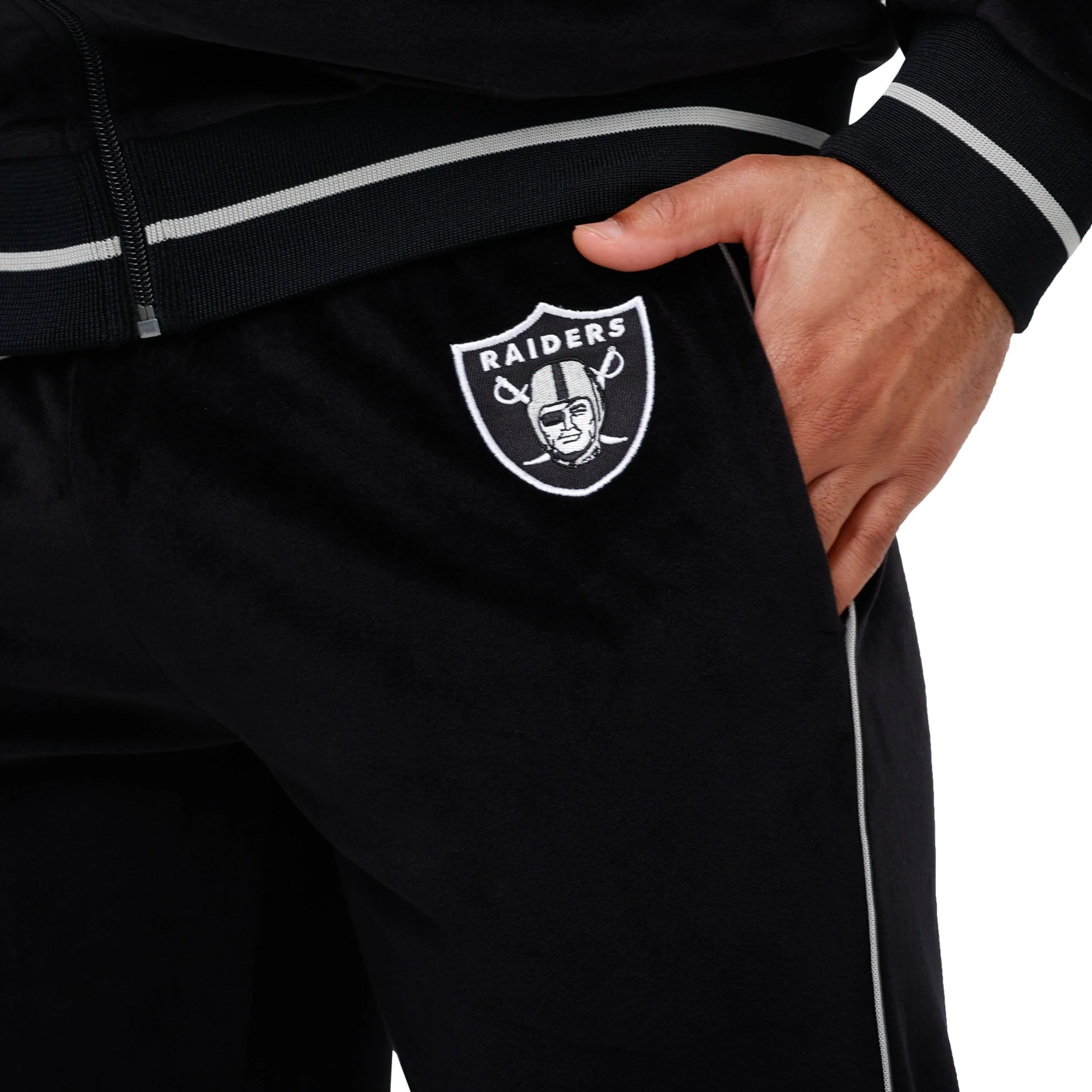 Las Vegas Raiders NFL Mens Velour Pants - Image 3