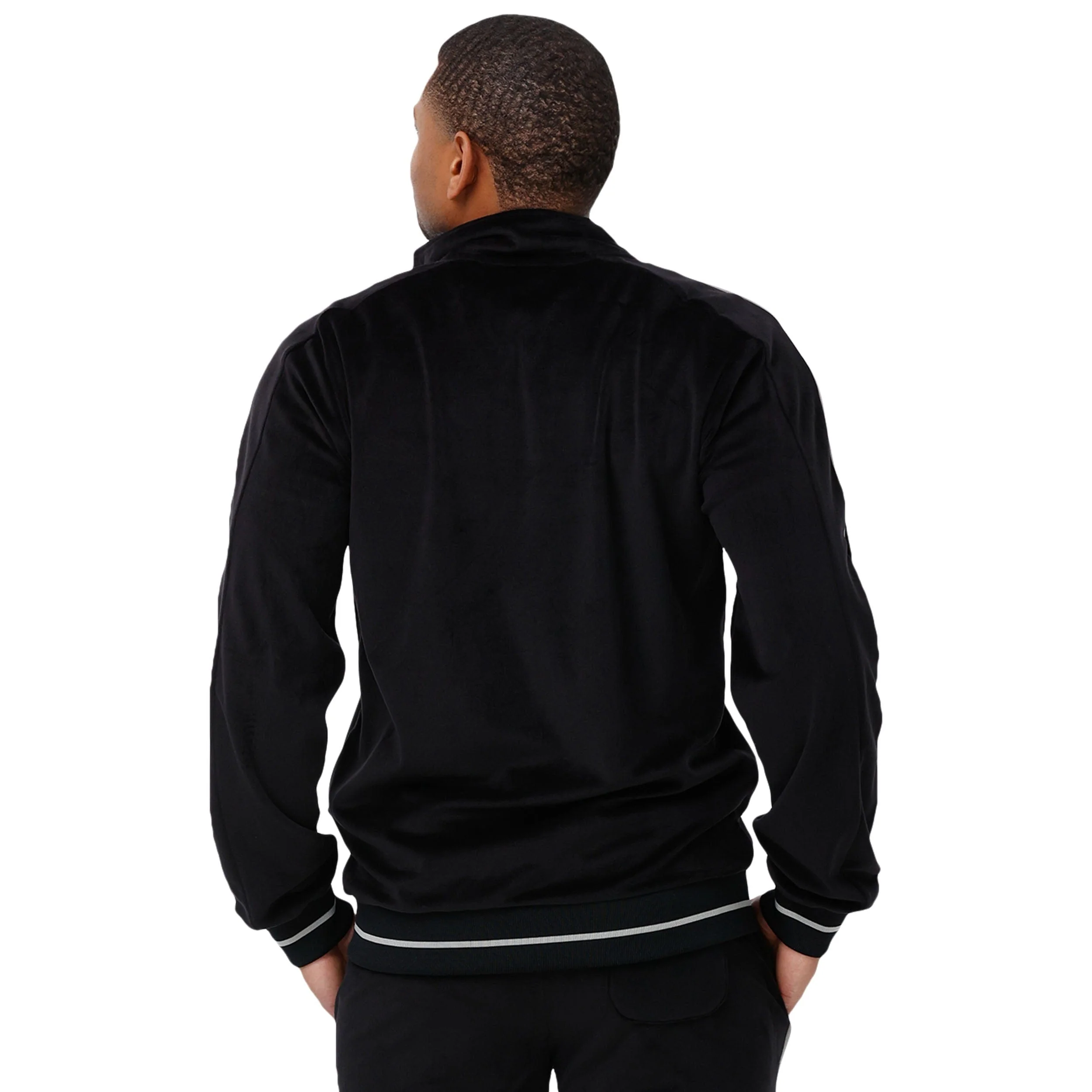 Las Vegas Raiders NFL Mens Velour Zip Up Top - Image 2