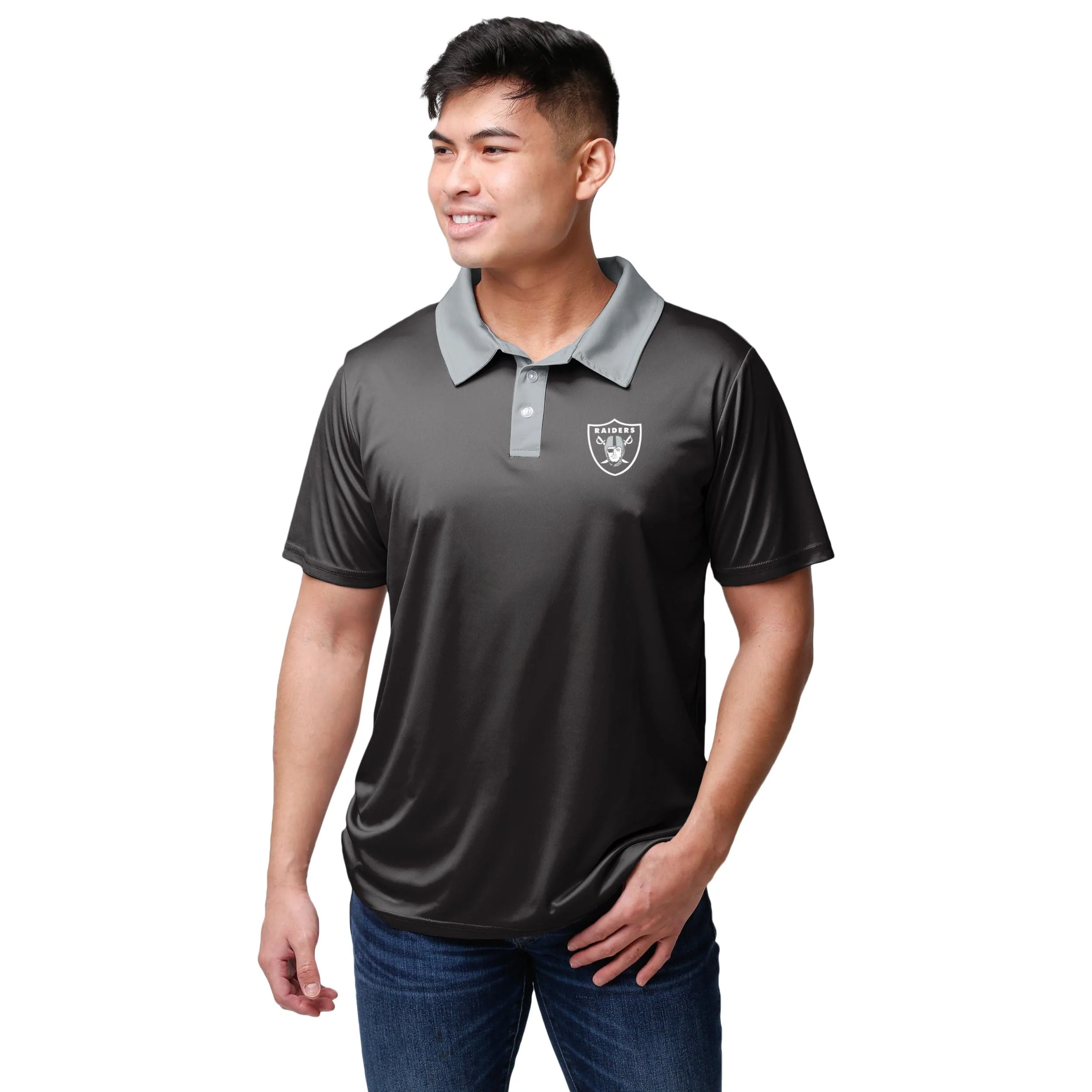 Las Vegas Raiders NFL Mens Workday Warrior Polyester Polo - Image 2