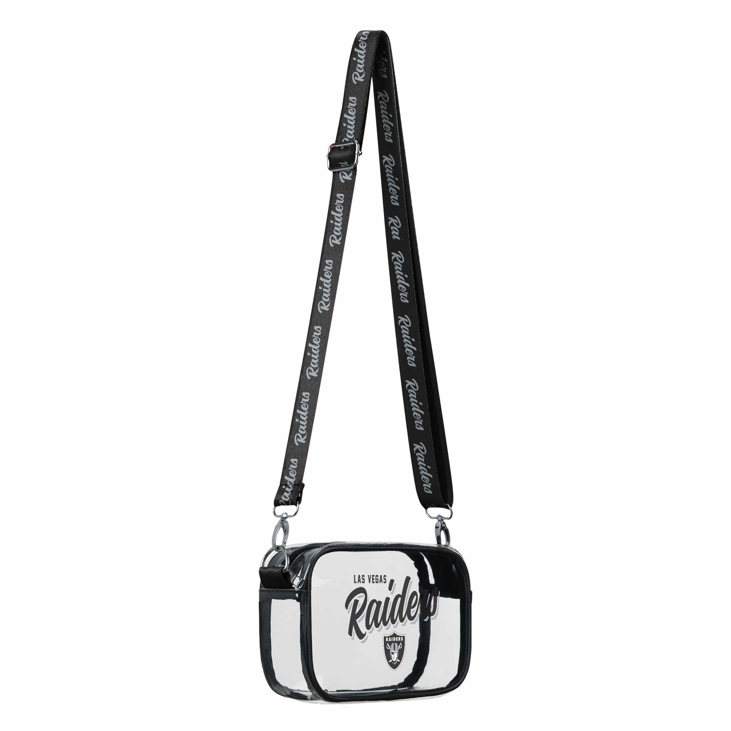 Las Vegas Raiders NFL Monty Script Clear Crossbody Bag - Image 2