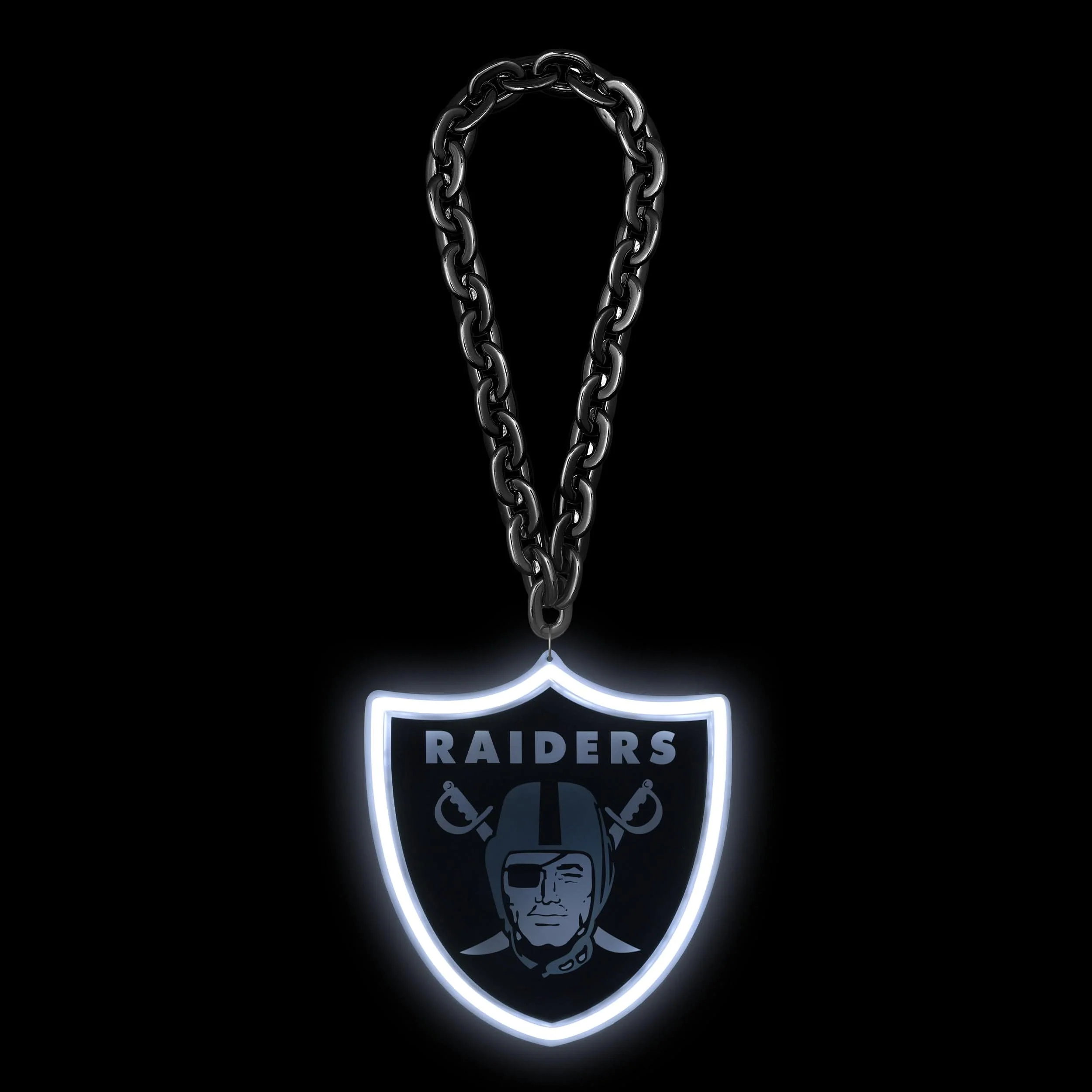 Las Vegas Raiders NFL Neon Light Up Big Logo Chain - Image 2