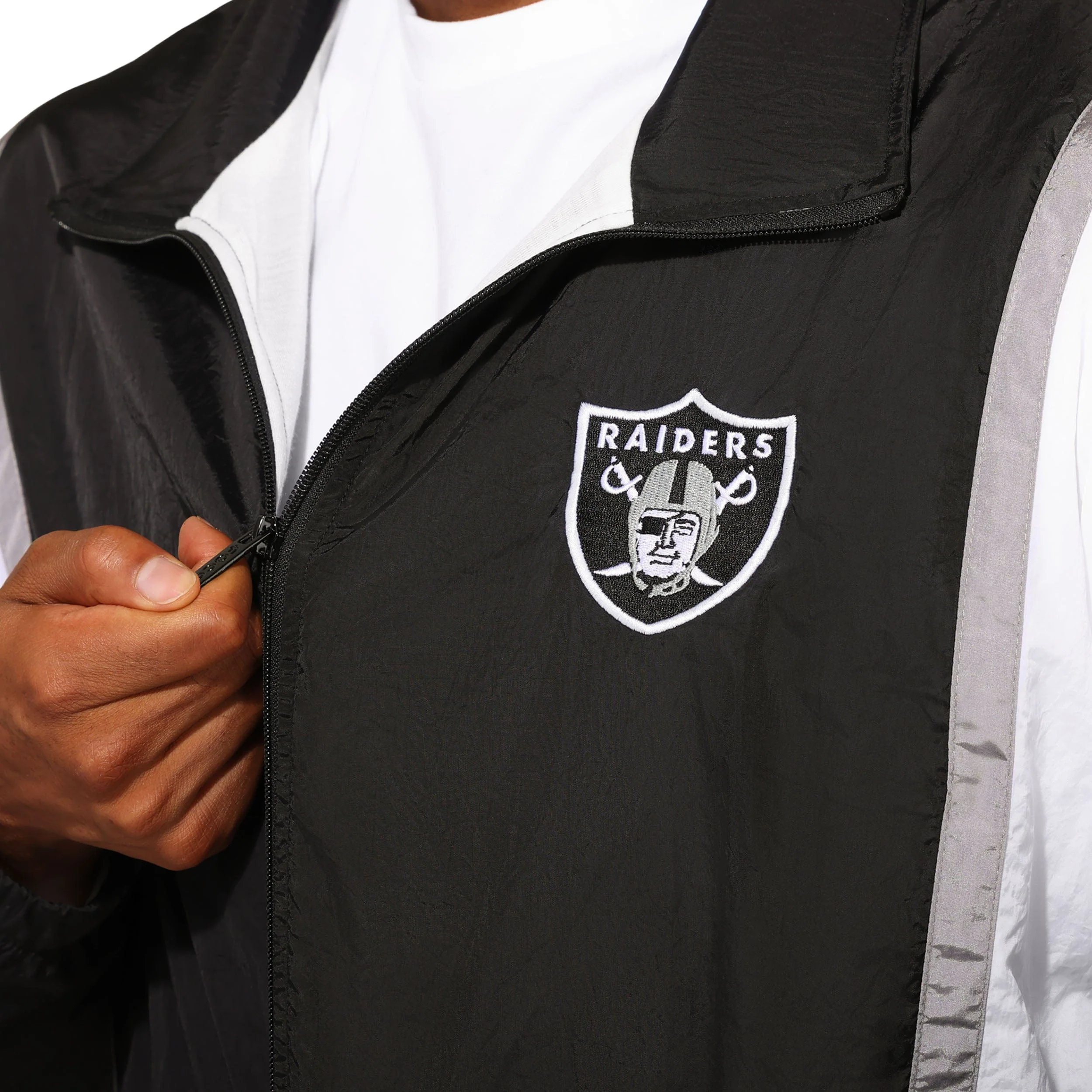 Las Vegas Raiders NFL Nylon Crinkle Gameday Jacket - Image 3