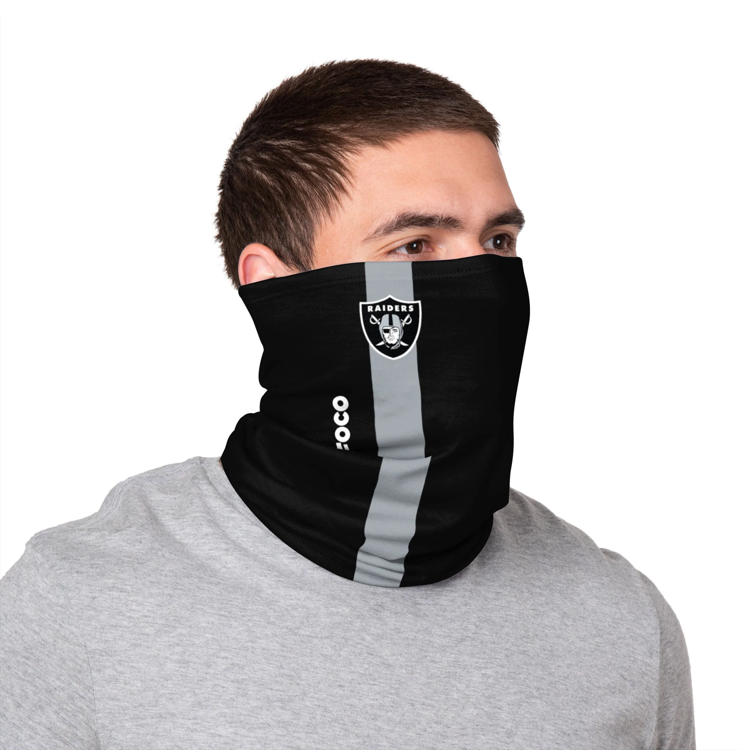 Las Vegas Raiders NFL On-Field Sideline Logo Gaiter Scarf - Image 3