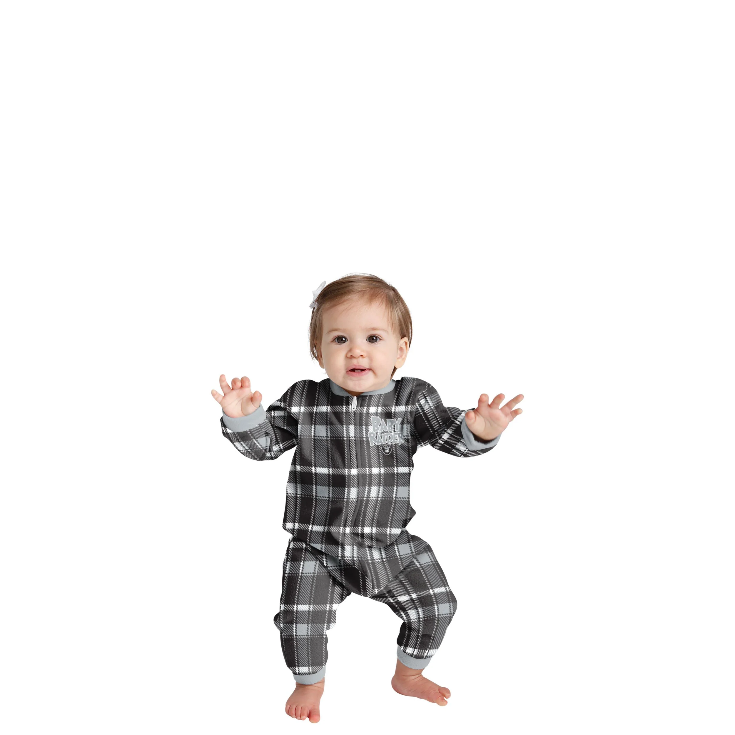Las Vegas Raiders NFL Plaid Family Holiday Pajamas - Image 2