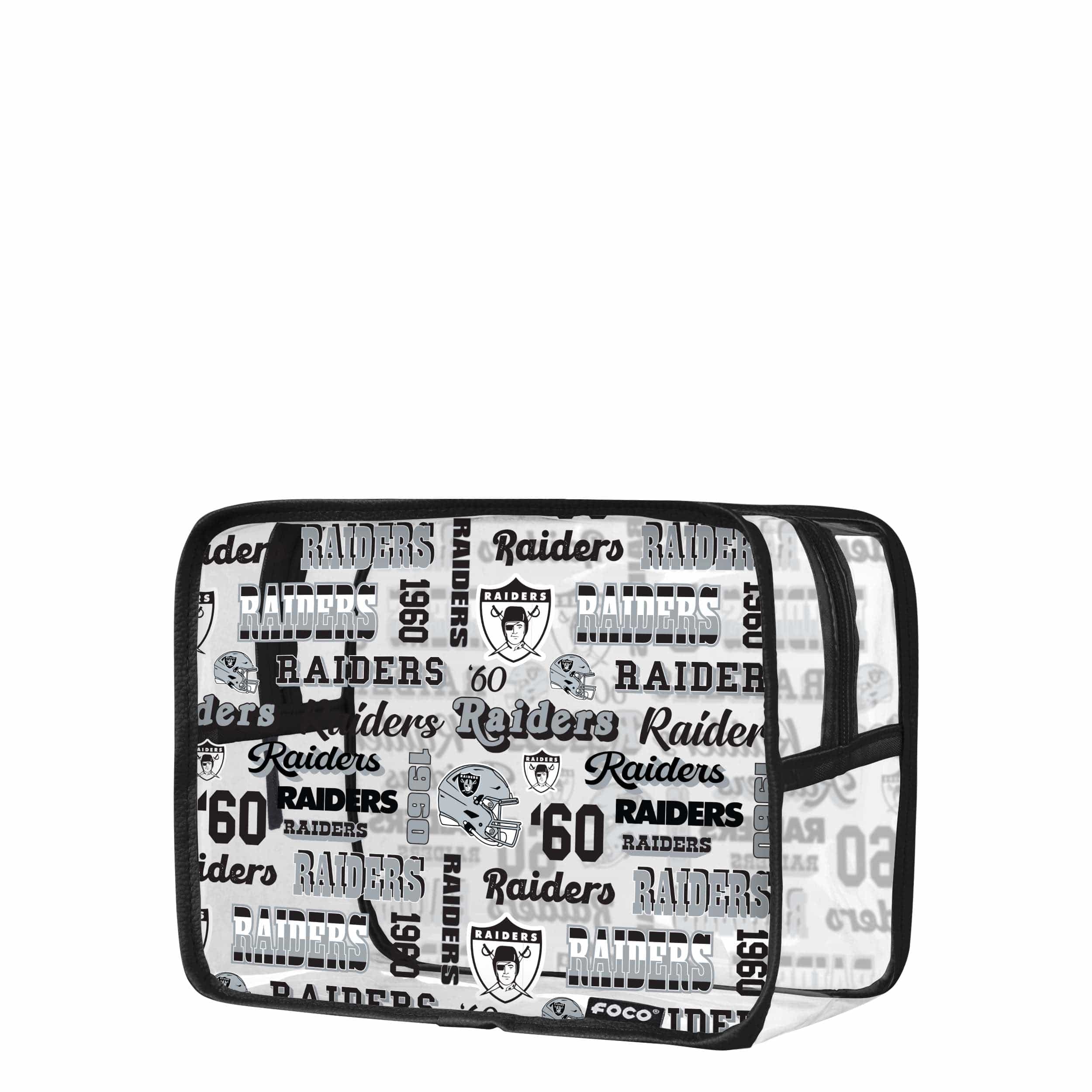 Las Vegas Raiders NFL Repeat Retro Print Clear Cosmetic Bag