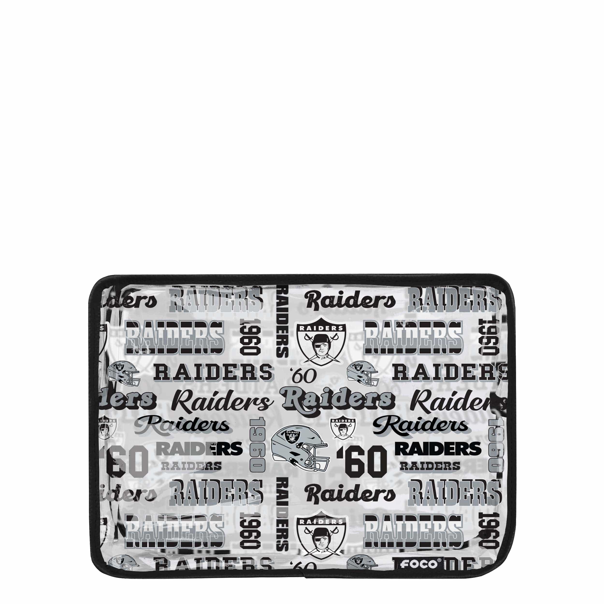 Las Vegas Raiders NFL Repeat Retro Print Clear Cosmetic Bag - Image 3