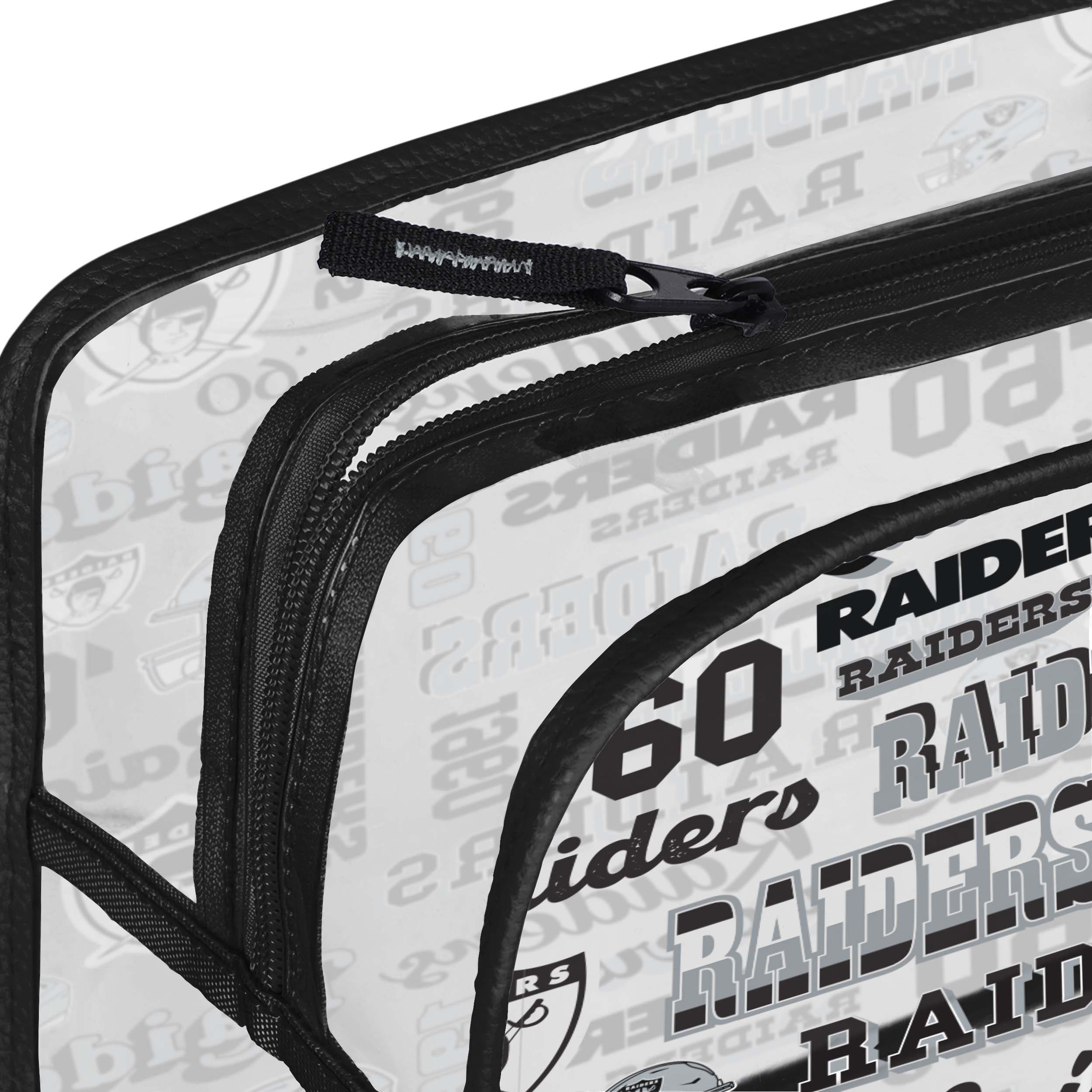 Las Vegas Raiders NFL Repeat Retro Print Clear Cosmetic Bag - Image 4