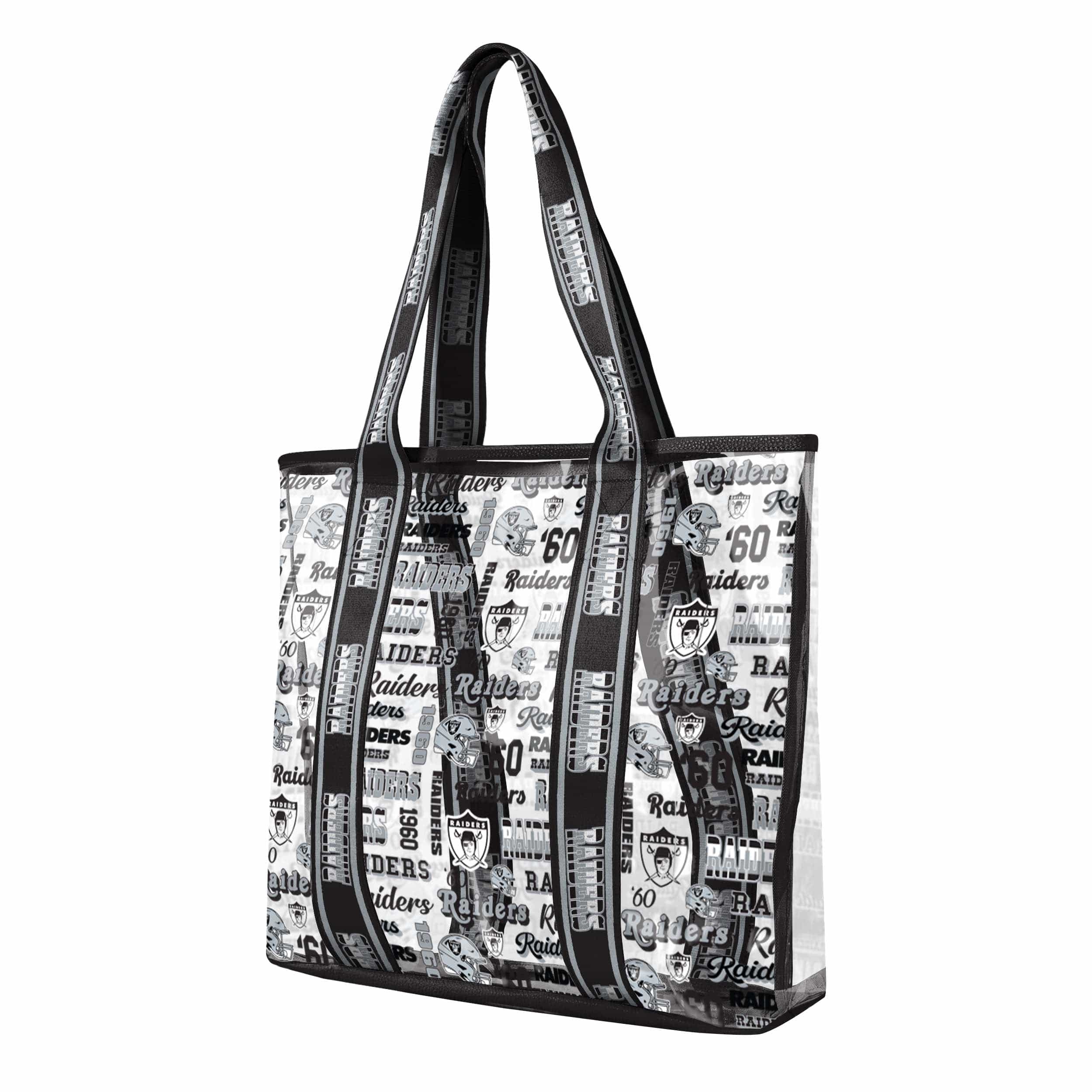 Las Vegas Raiders NFL Repeat Retro Print Clear Tote Bag - Image 2
