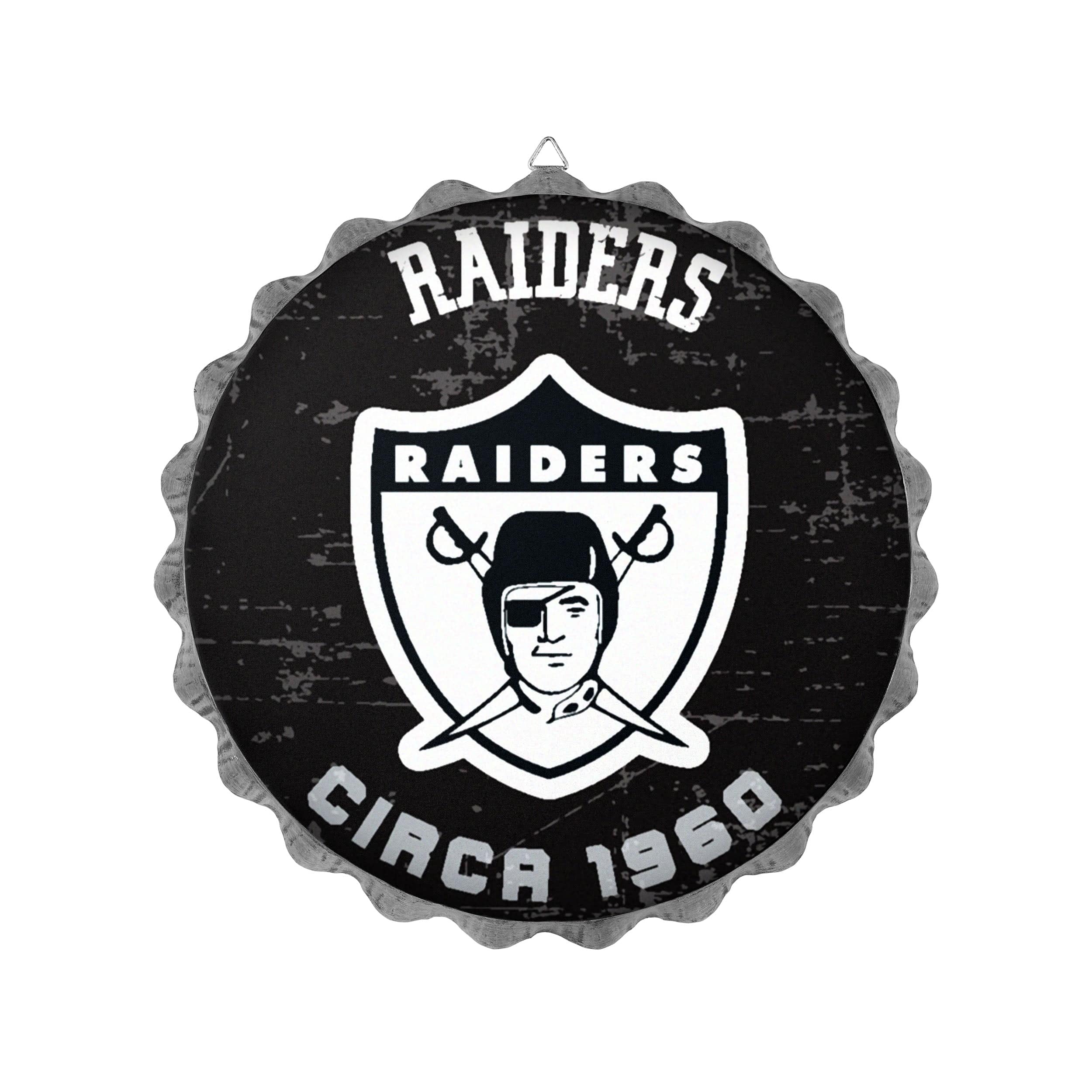 Las Vegas Raiders NFL Retro Bottle Cap Wall Sign