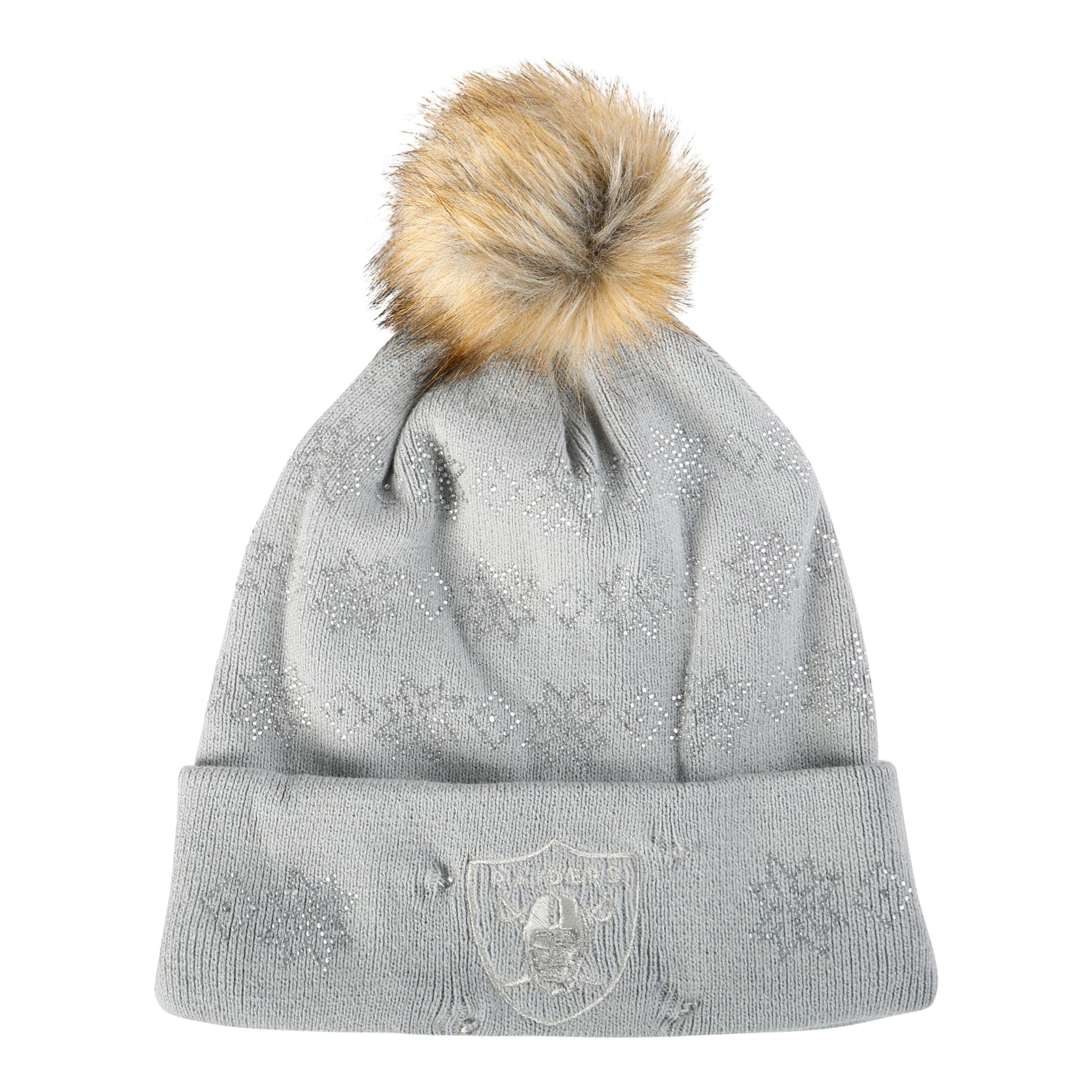 Las Vegas Raiders NFL Rhinestone Light Up Beanie - Image 3