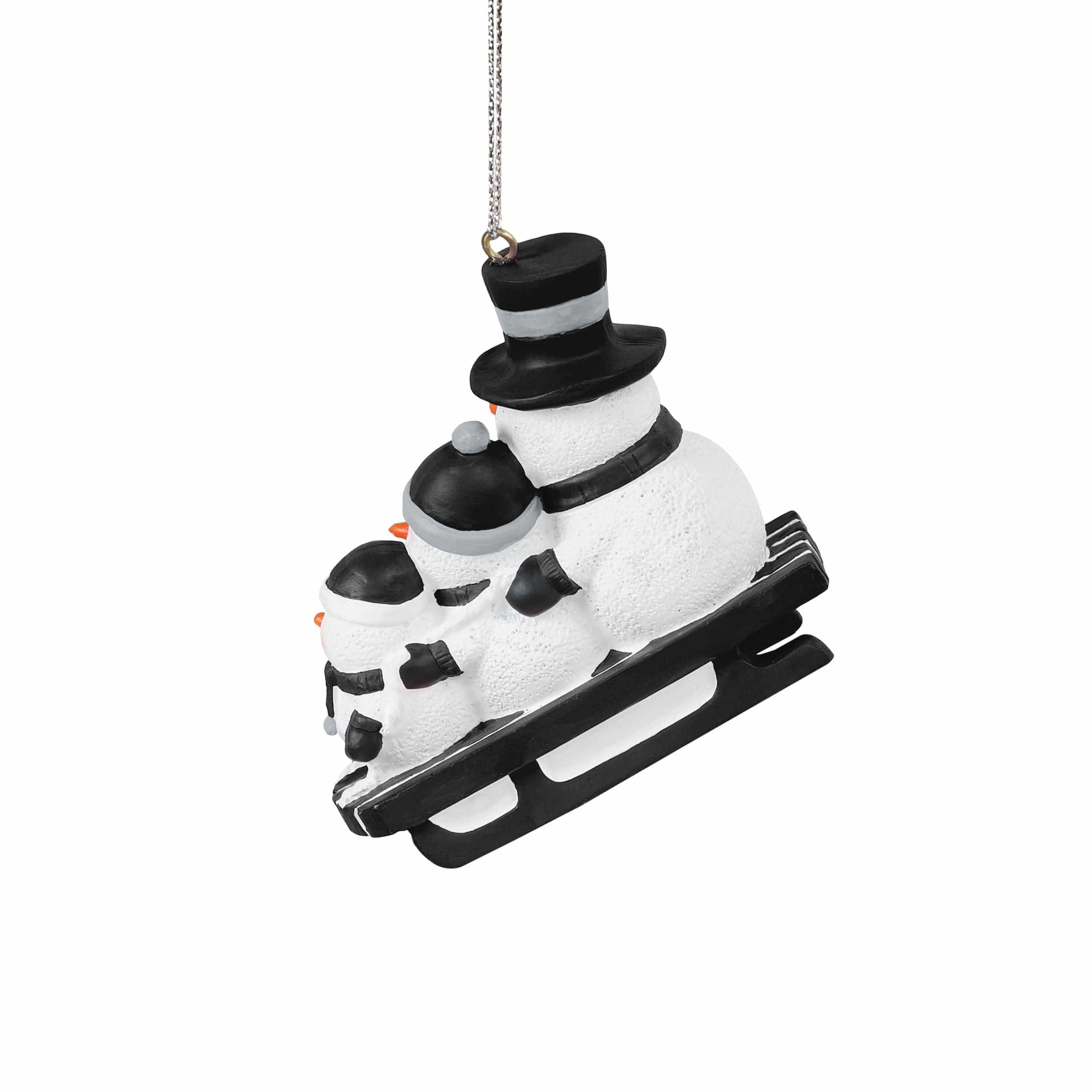 Las Vegas Raiders NFL Sledding Snowmen Ornament - Image 3