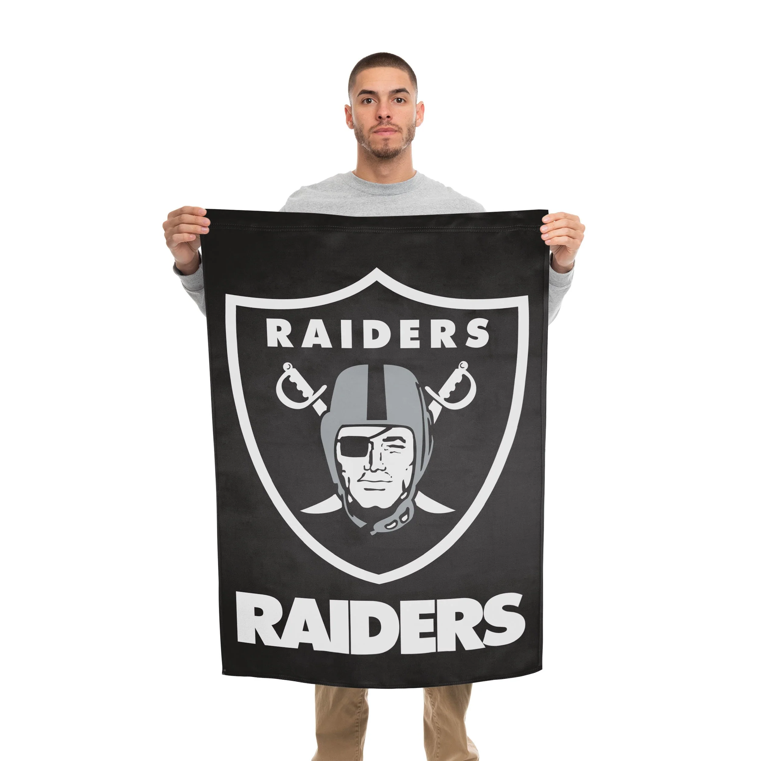 Las Vegas Raiders NFL Solid Vertical Flag - Image 2