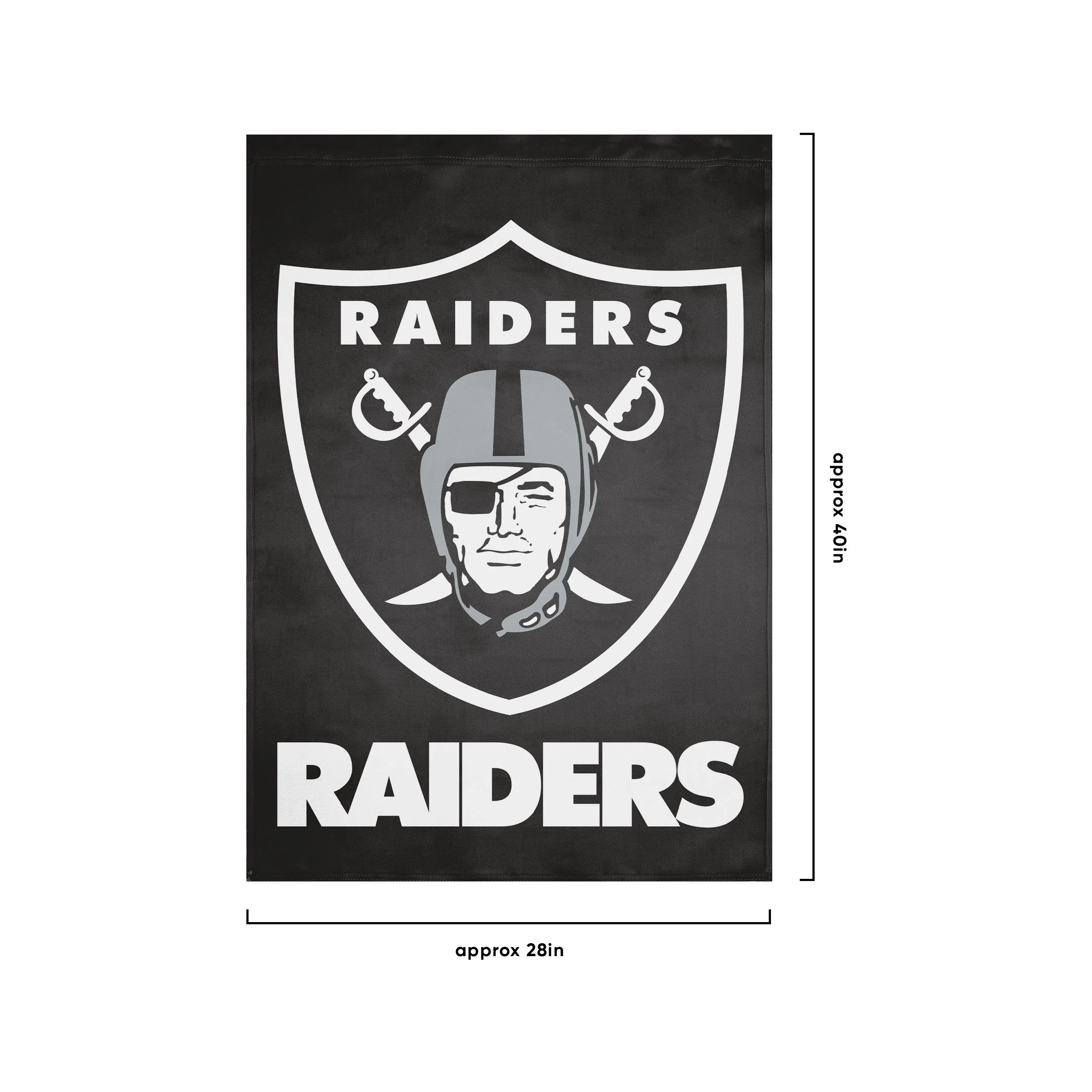 Las Vegas Raiders NFL Solid Vertical Flag - Image 3