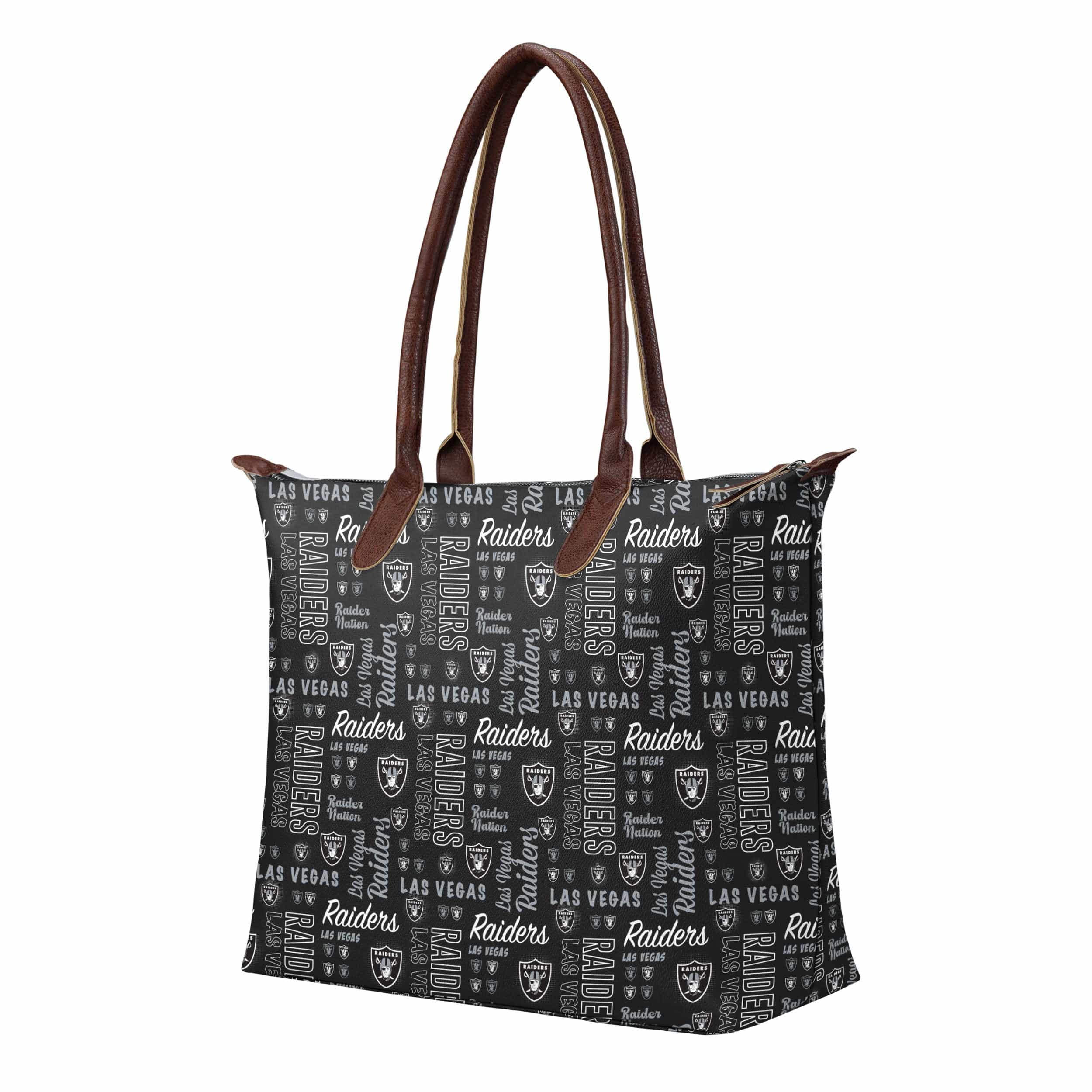 Las Vegas Raiders NFL Spirited Style Printed Collection Tote Bag - Image 2
