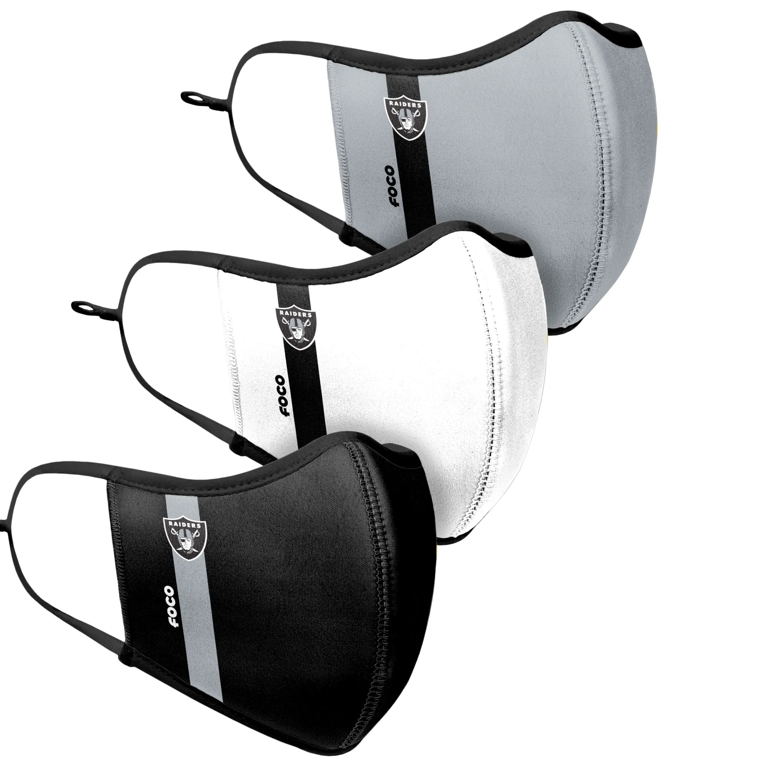 Las Vegas Raiders NFL Sport 3 Pack Face Cover - Image 3