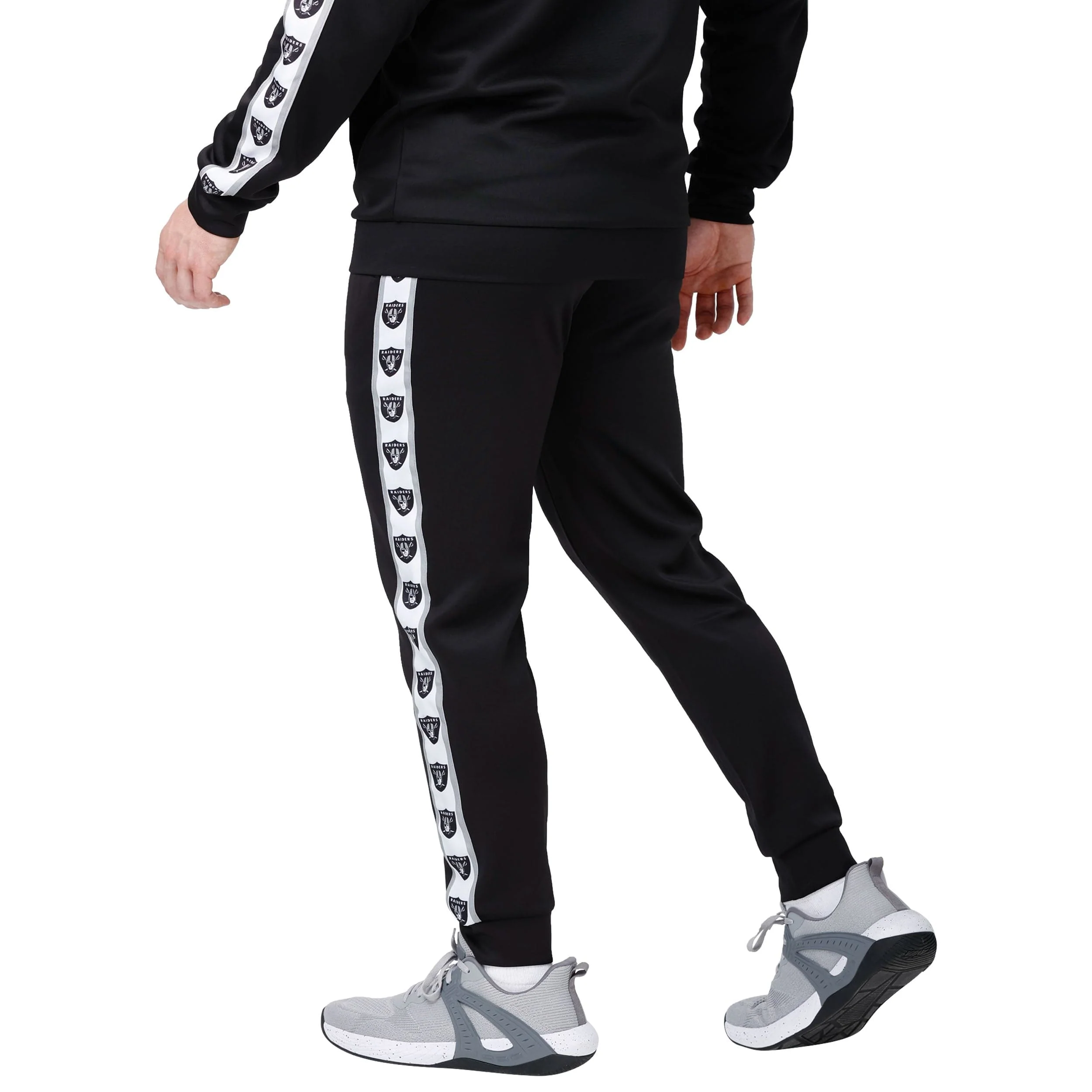 Las Vegas Raiders NFL Mens Stripe Logo Track Pants - Image 2