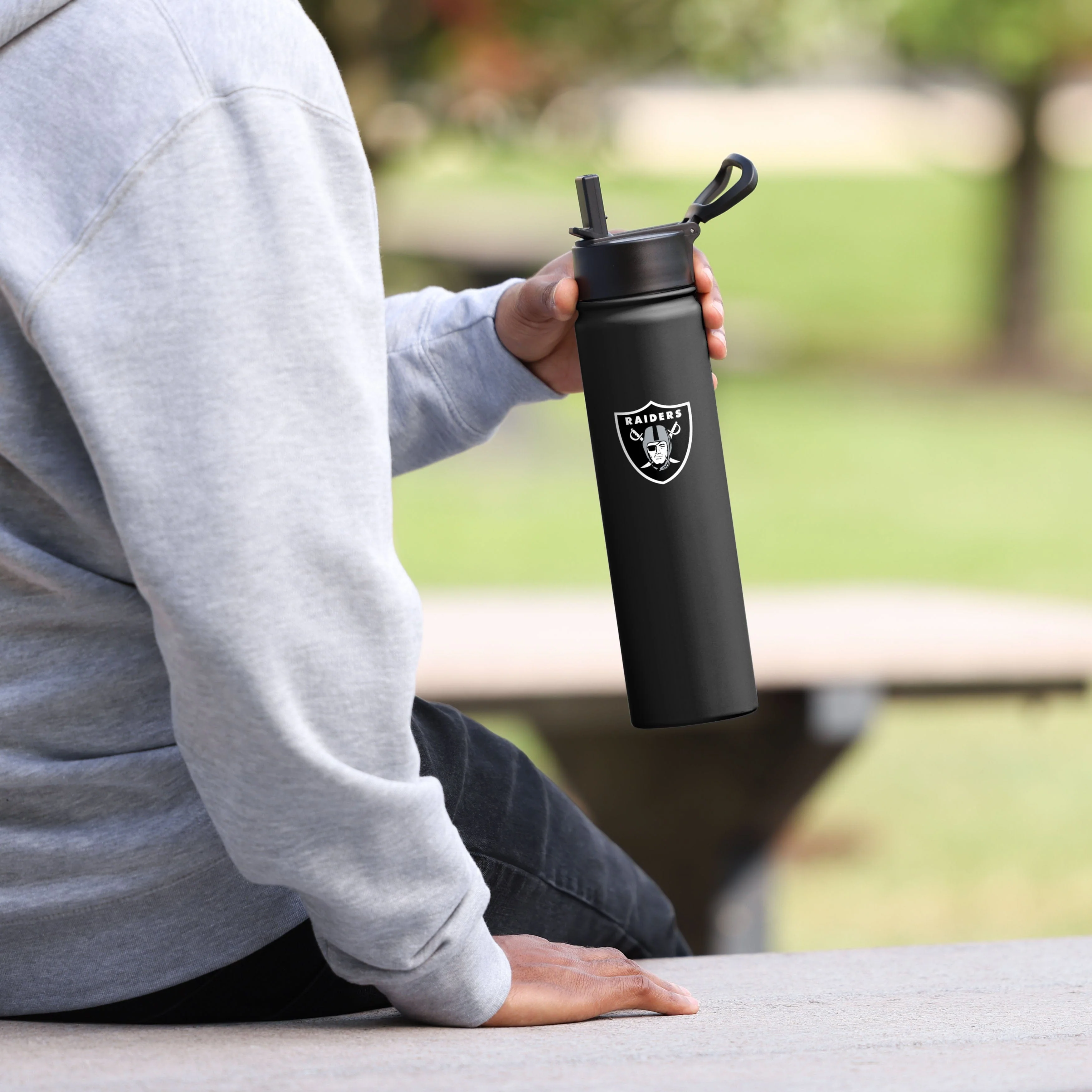 Las Vegas Raiders NFL Team Color Insulated Bottle - Image 4