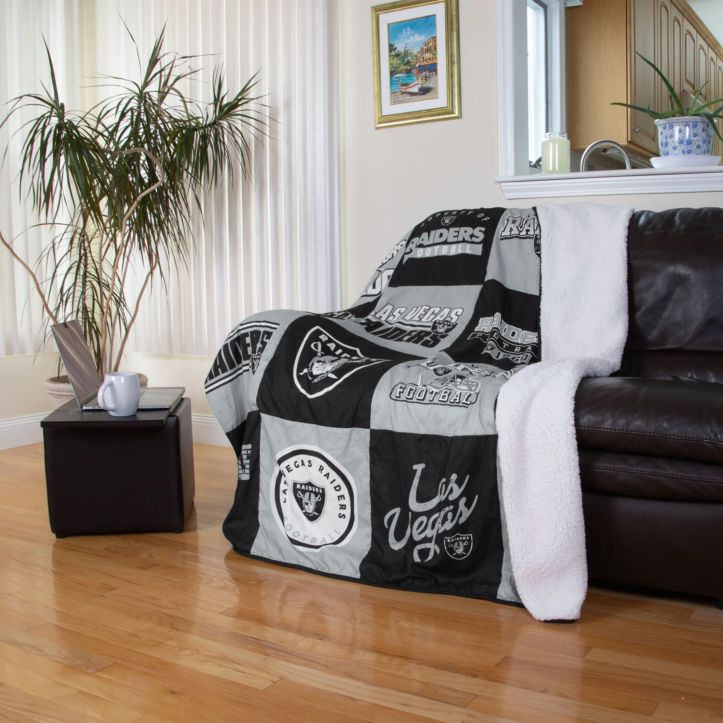 Las Vegas Raiders NFL Team Pride Patches Quilt - Image 2