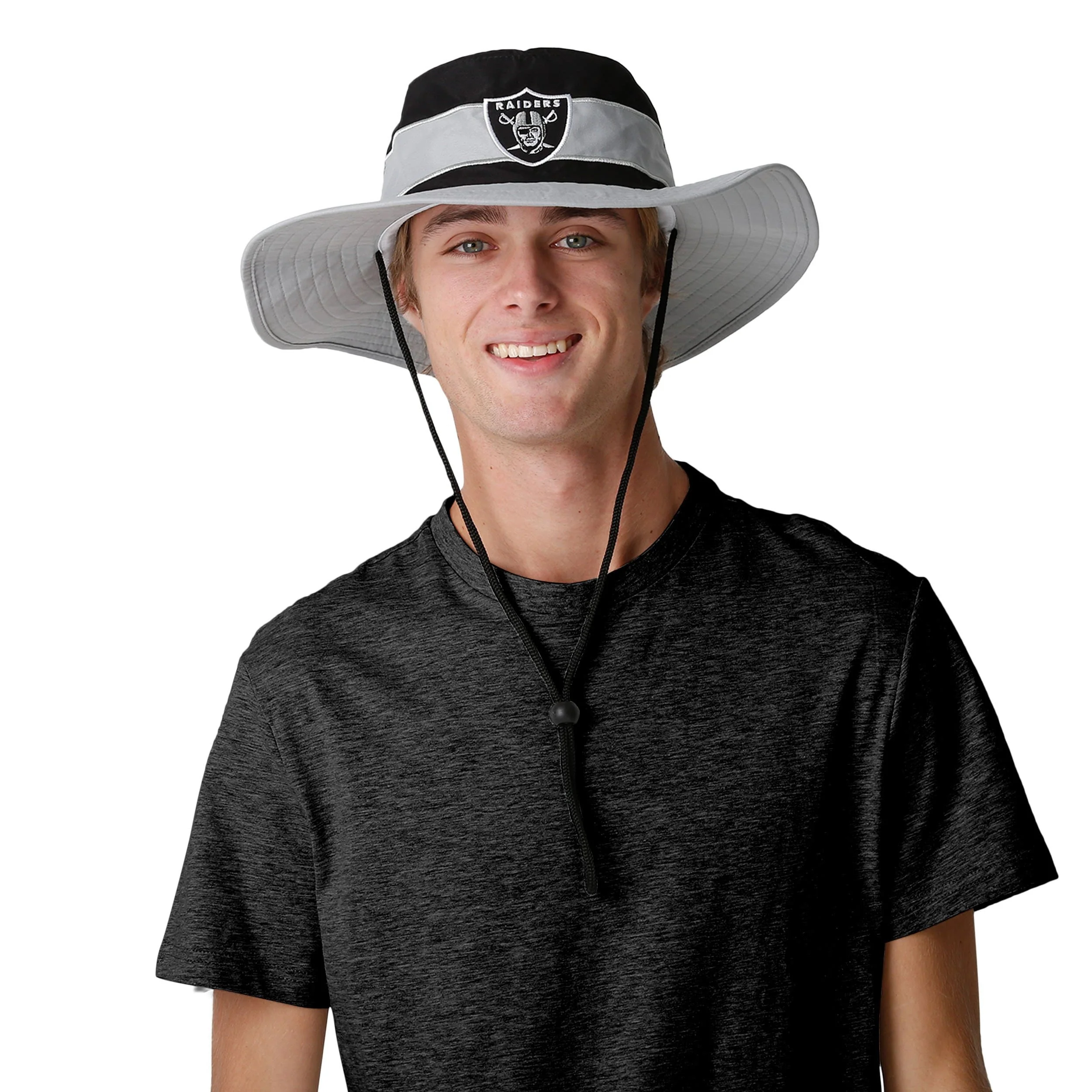Las Vegas Raiders NFL Team Stripe Boonie Hat - Image 2