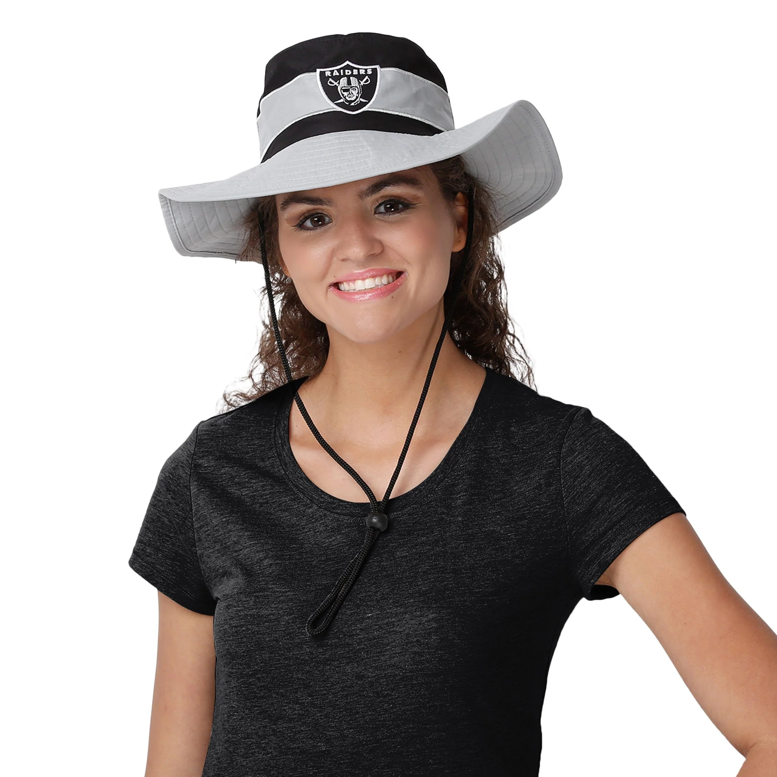 Las Vegas Raiders NFL Team Stripe Boonie Hat - Image 5