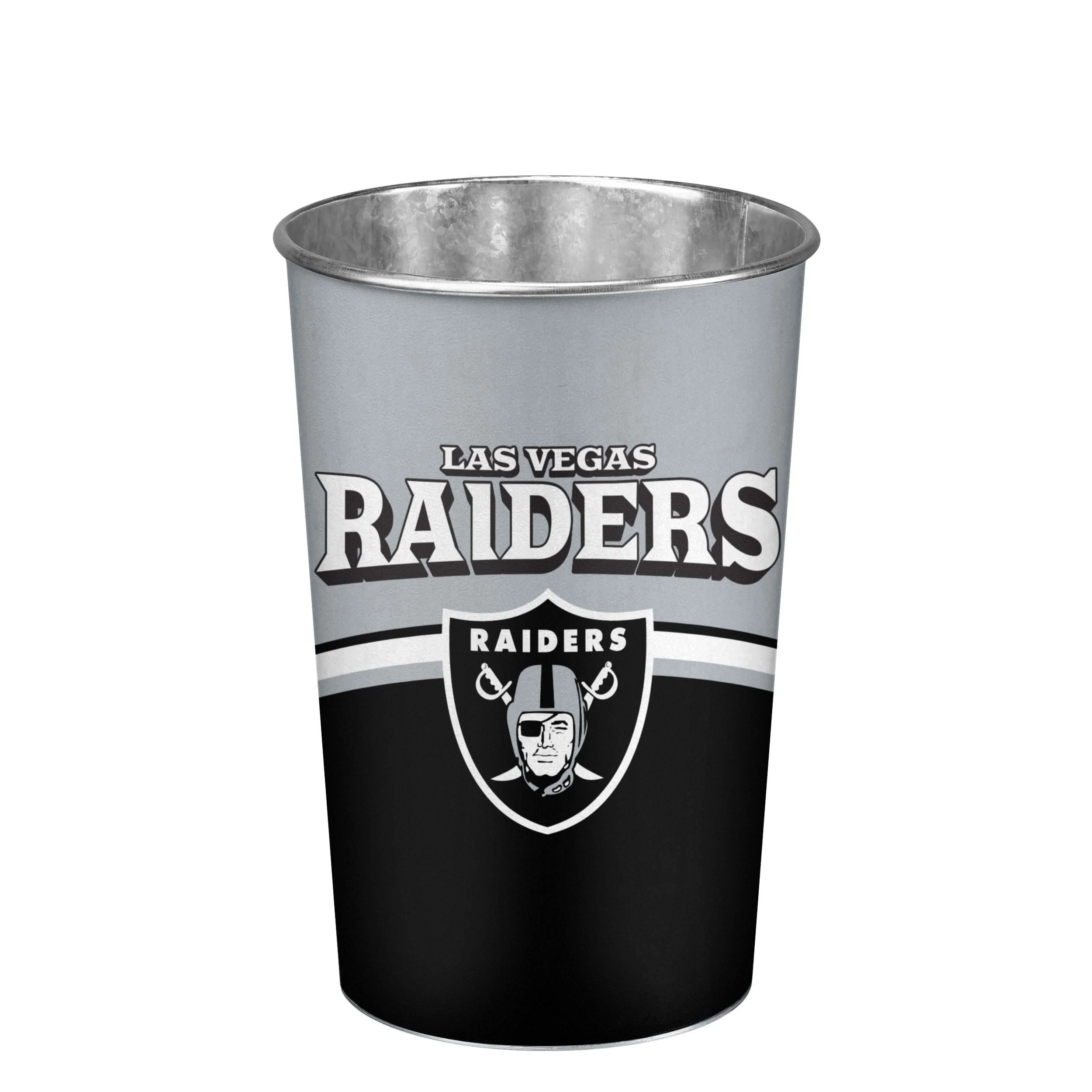 Las Vegas Raiders NFL Team Stripe Waste Basket