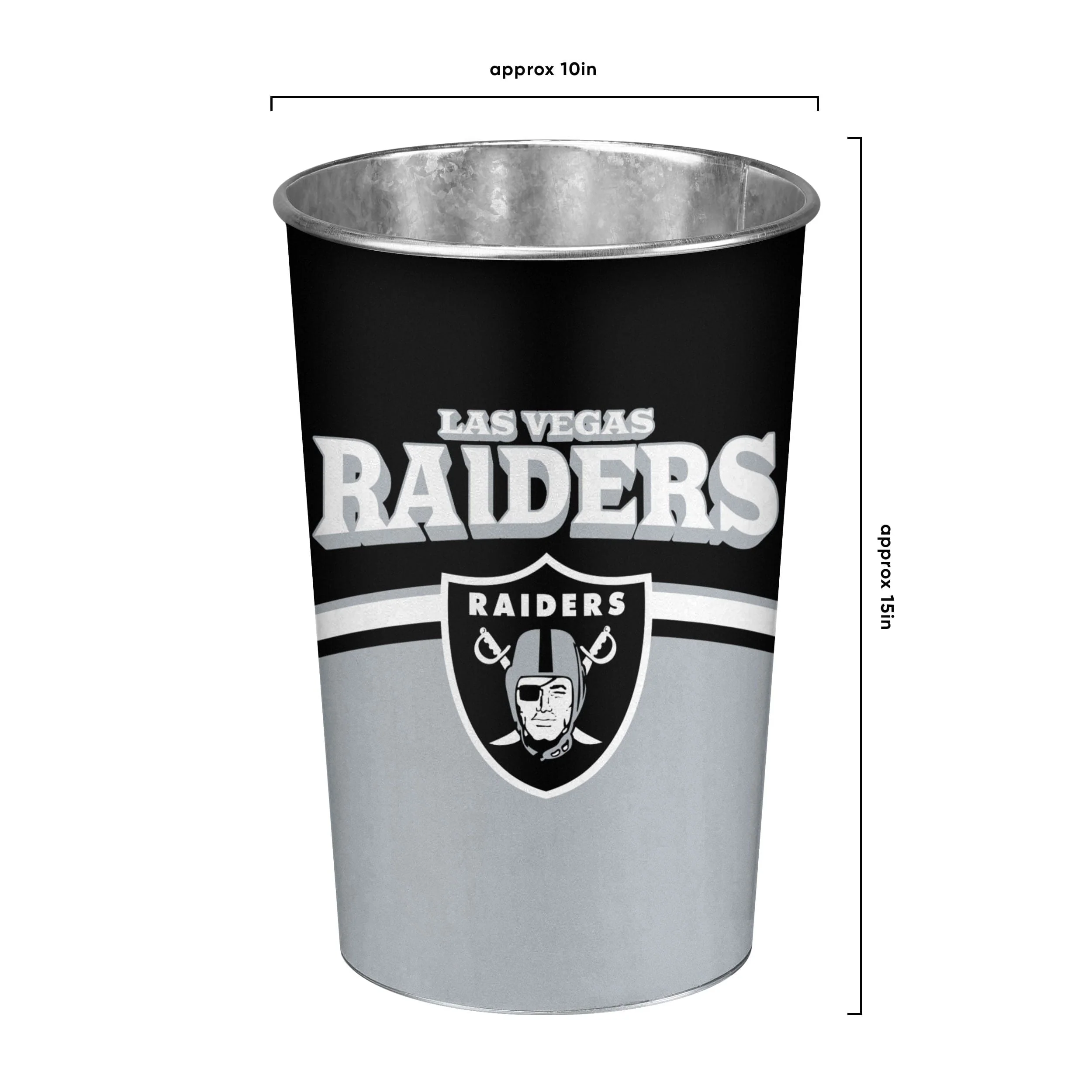 Las Vegas Raiders NFL Team Stripe Waste Basket - Image 4