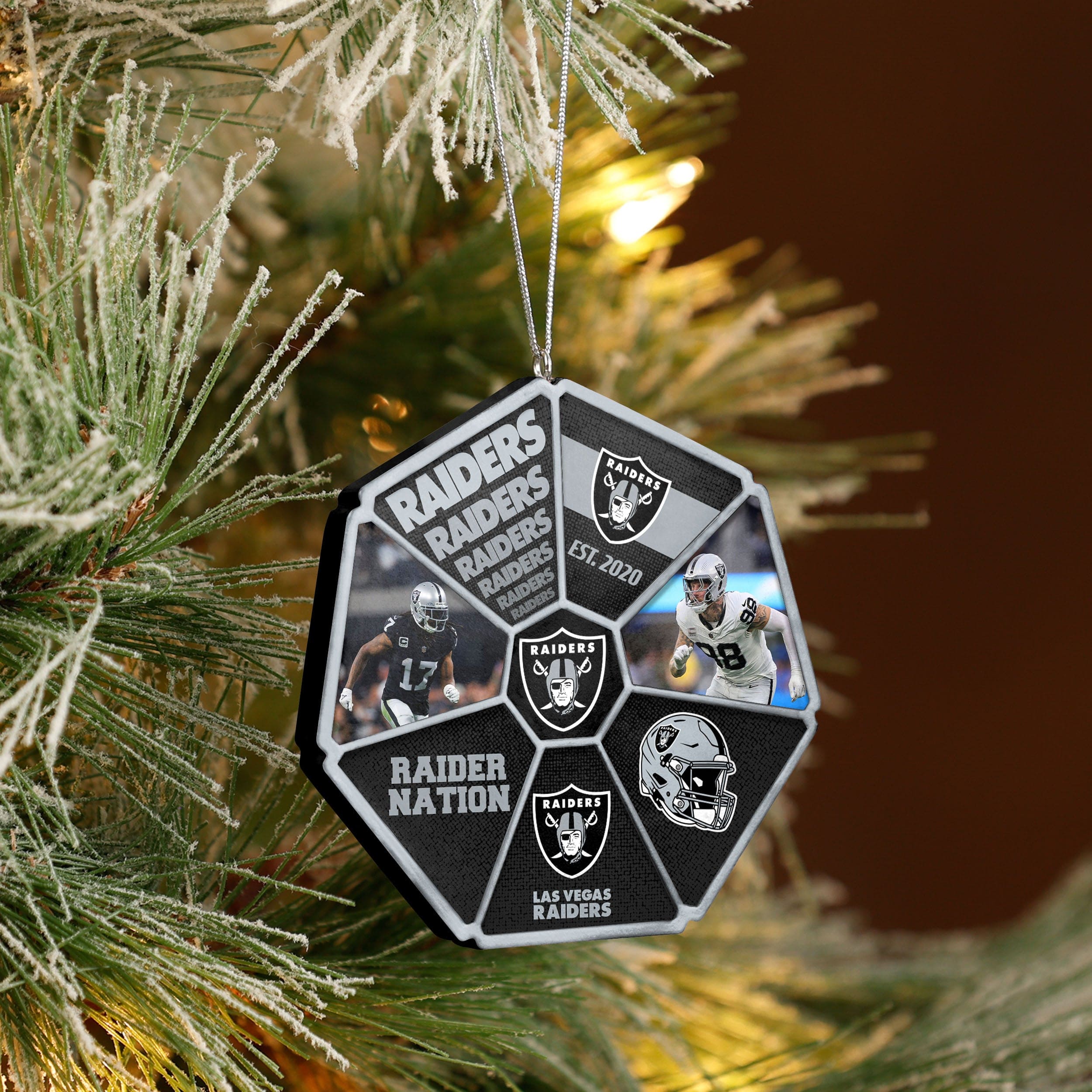 Las Vegas Raiders NFL Team Wheel Ornament - Image 3