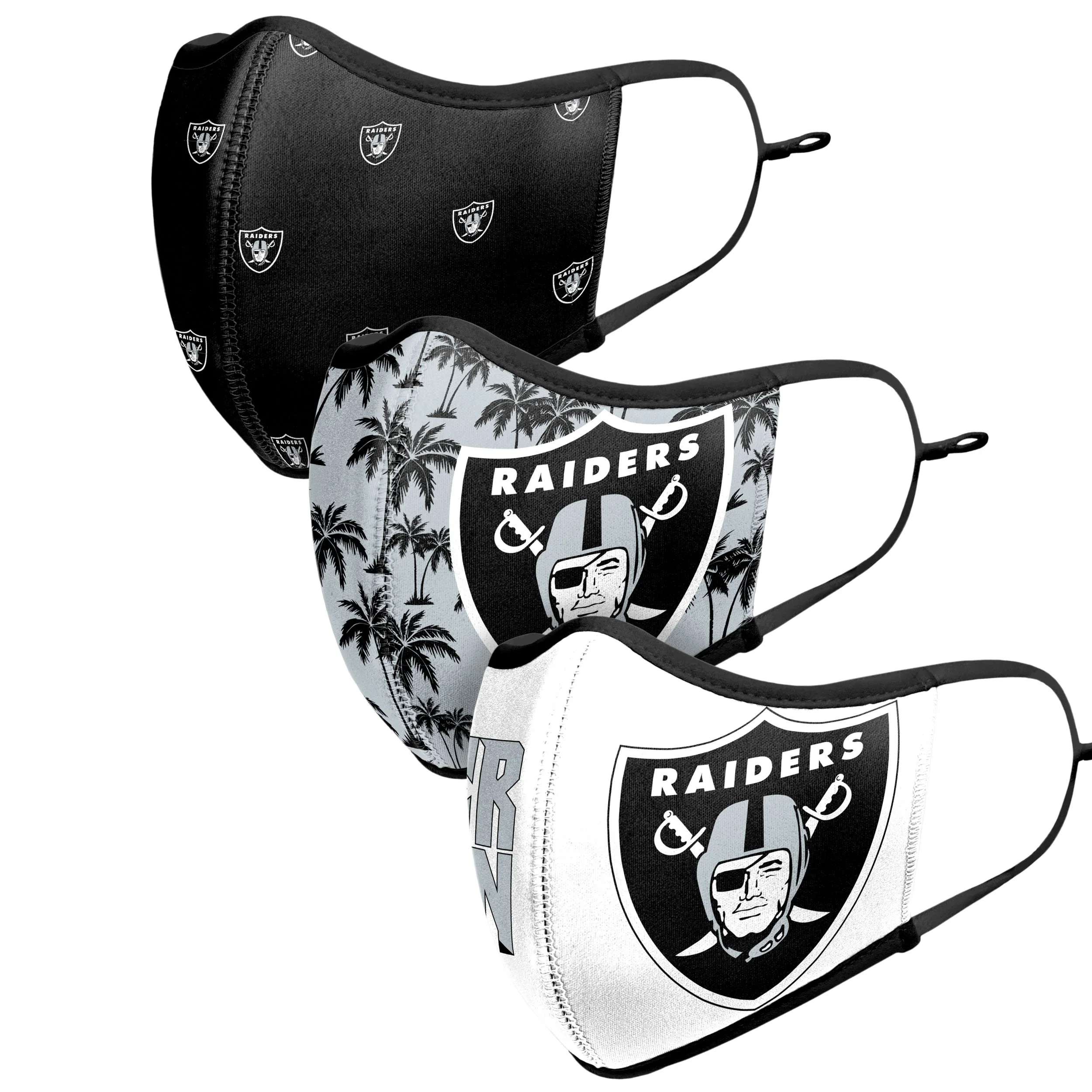 Las Vegas Raiders NFL Thematic Sport 3 Pack Face Cover - Image 4
