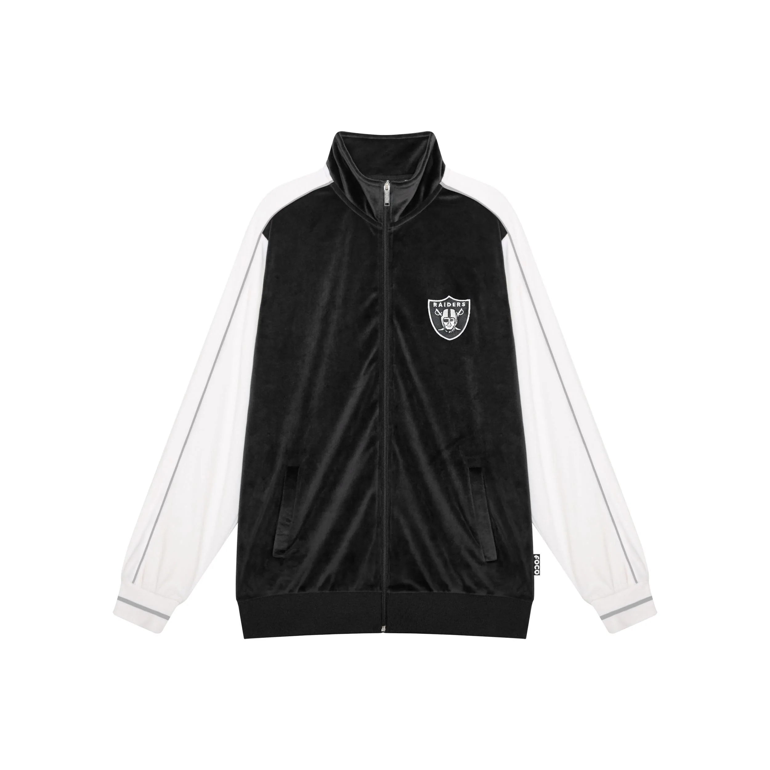 Las Vegas Raiders NFL Two Tone Velour Zip Up Top - Image 6