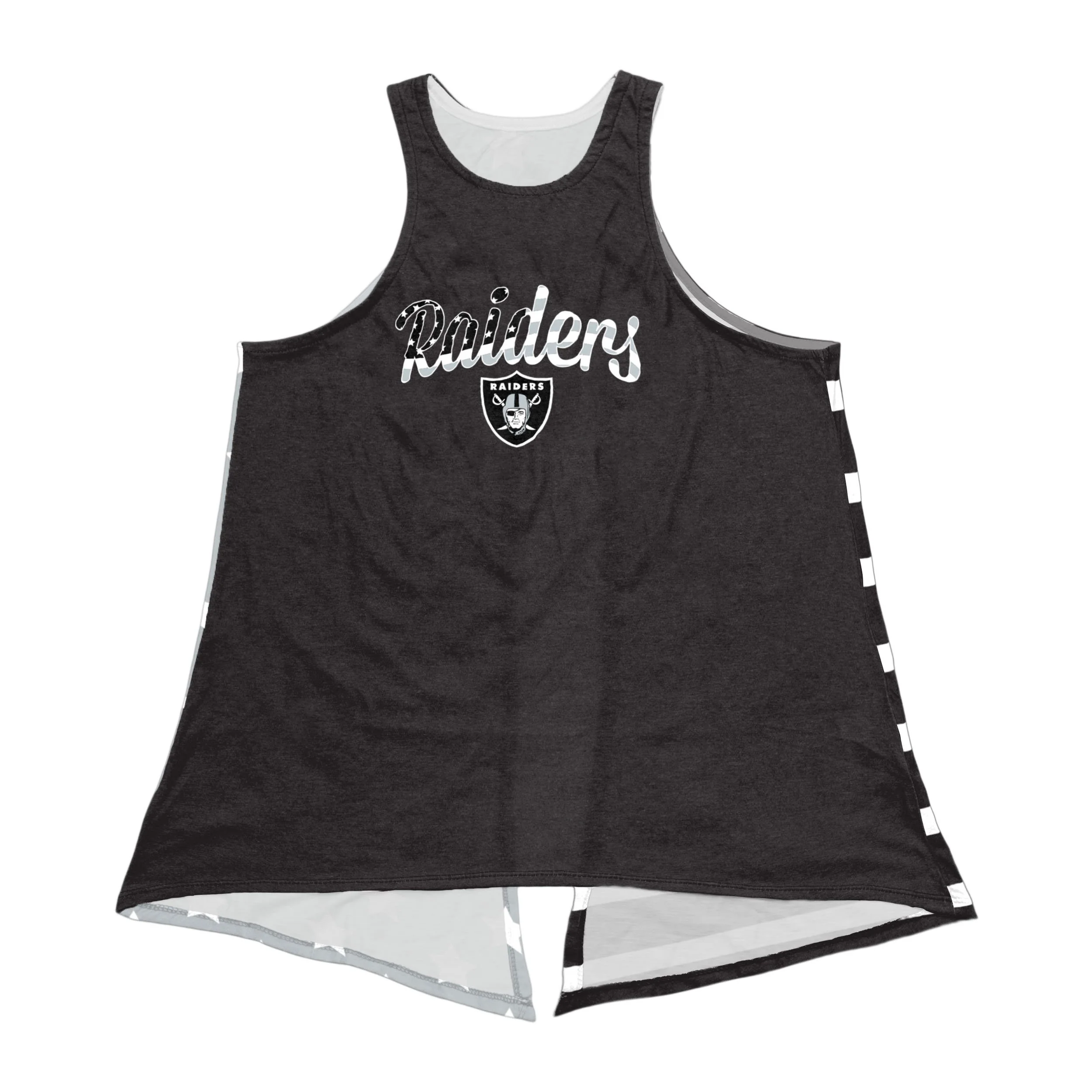 Las Vegas Raiders NFL Womens Americana Tie-Breaker Sleeveless Top - Image 3