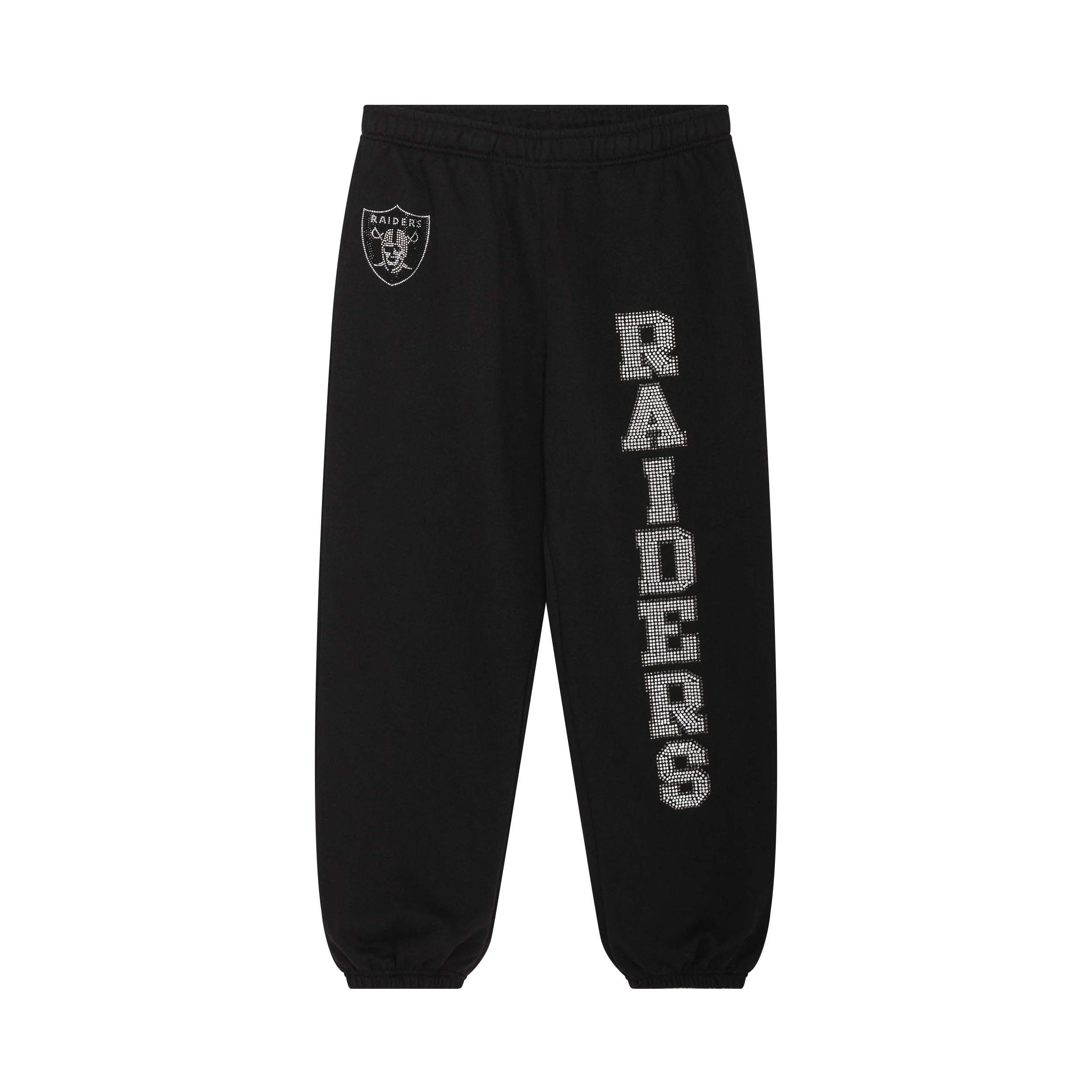 Las Vegas Raiders NFL Womens Big Wordmark Rhinestone Sweatpants - Image 6