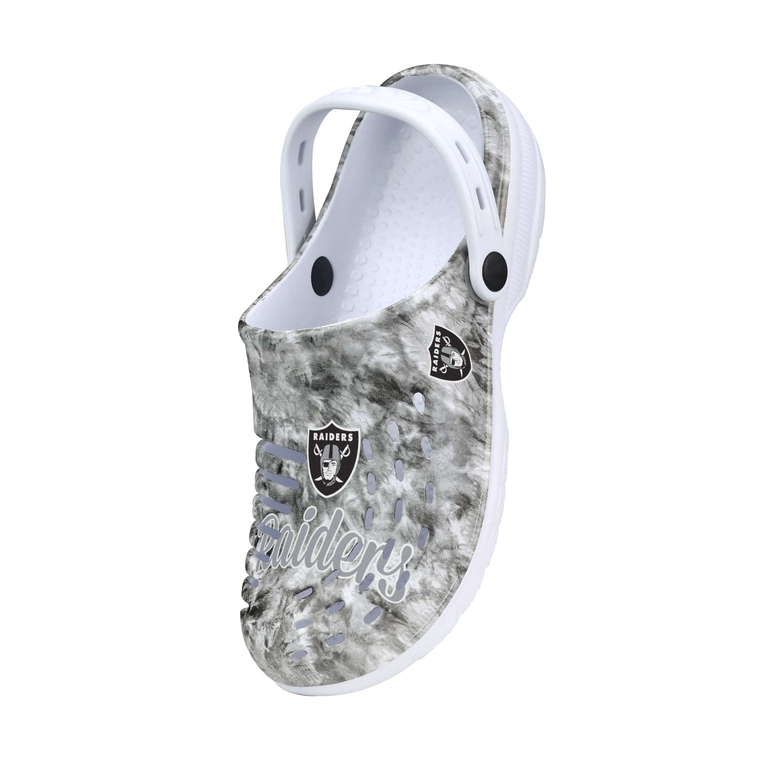 Las Vegas Raiders NFL Womens Cloudie Clog With Strap - Image 3