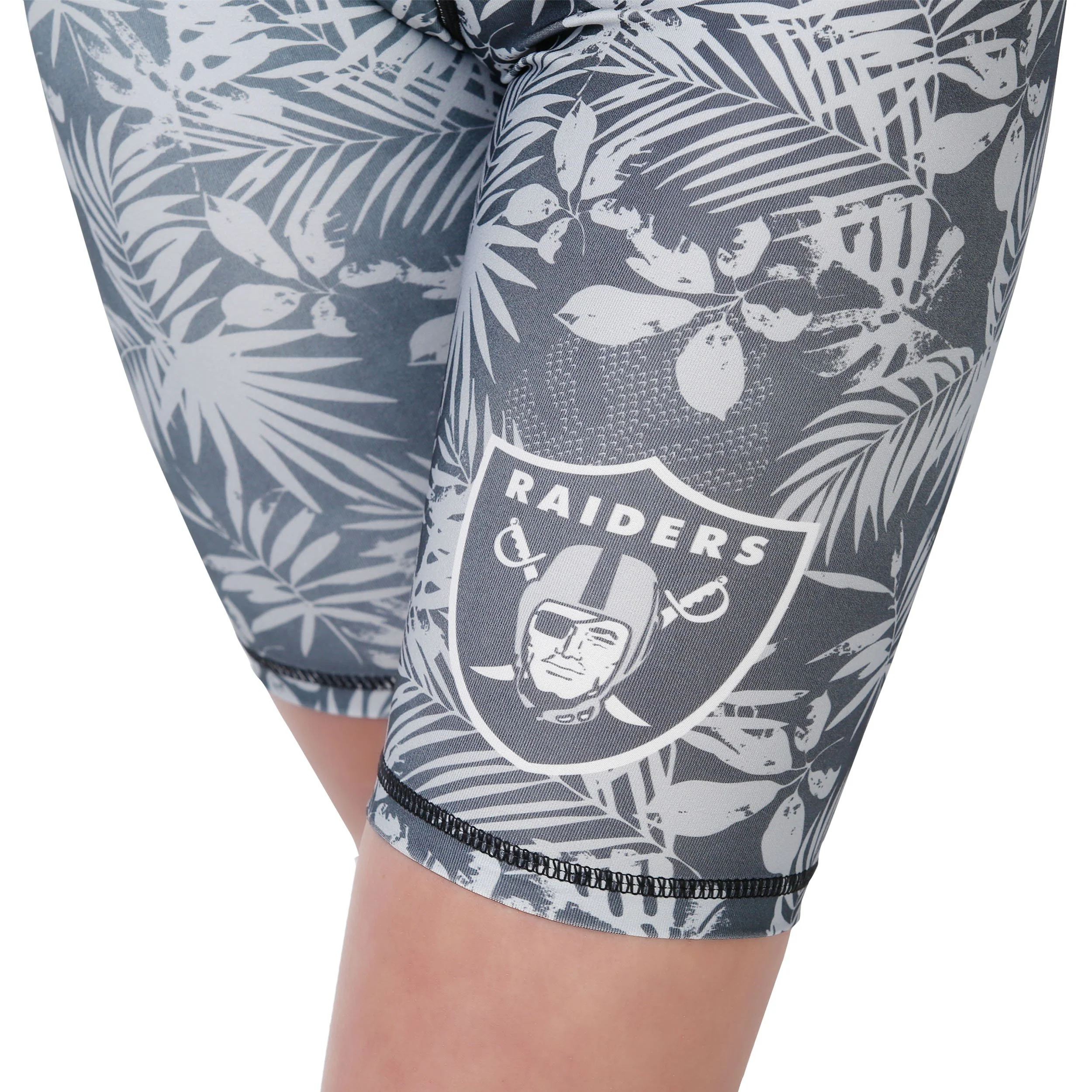 Las Vegas Raiders NFL Womens Floral Bike Shorts - Image 3