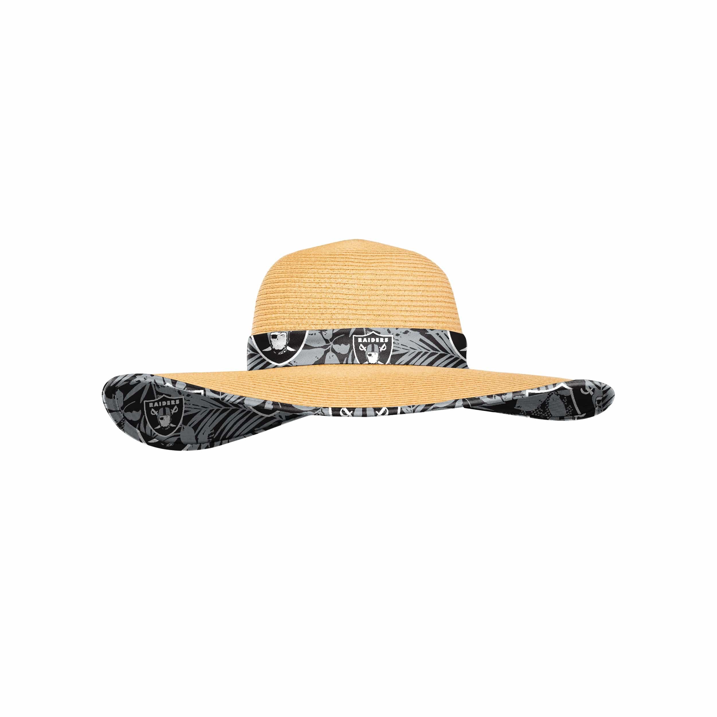 Las Vegas Raiders NFL Womens Floral Straw Hat