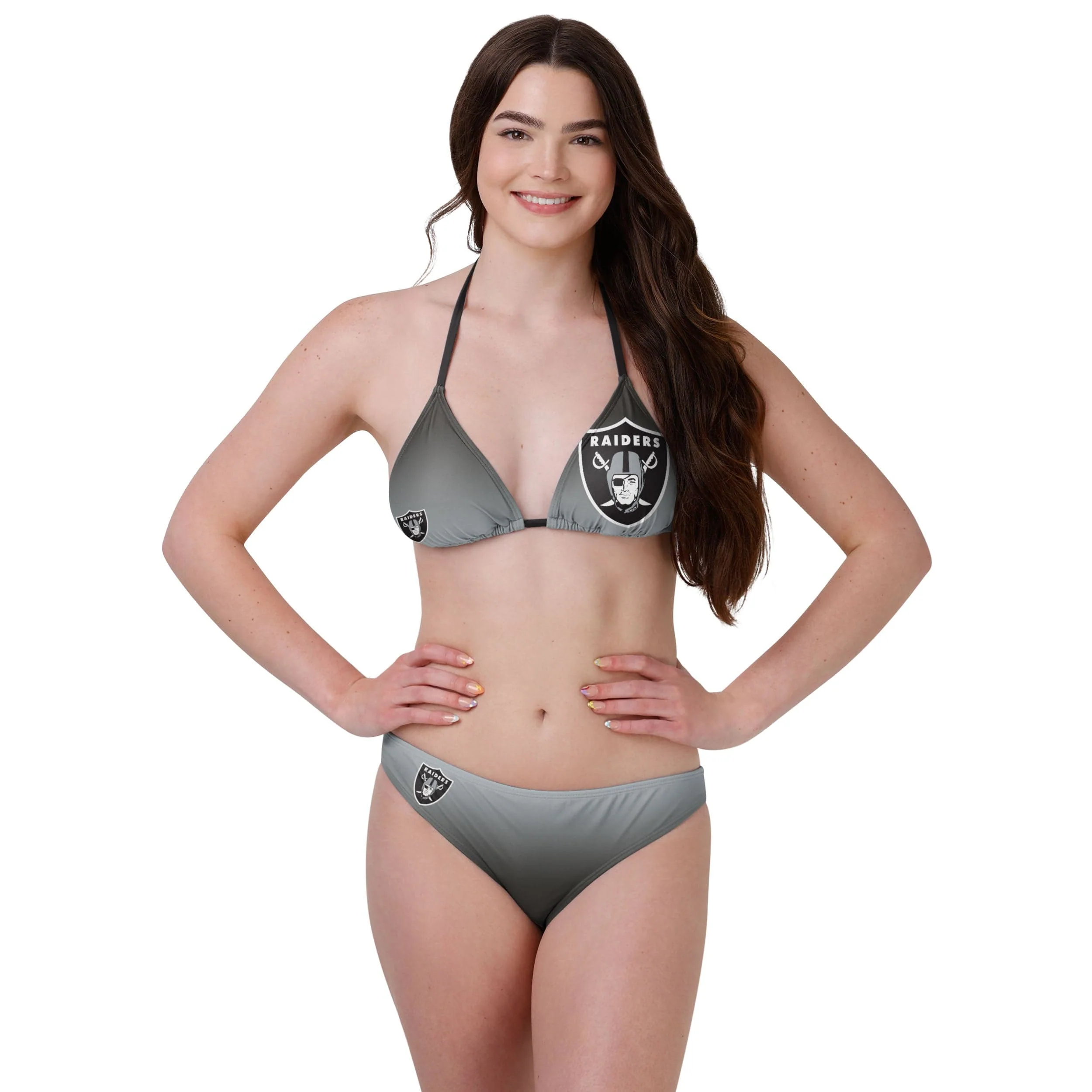 Las Vegas Raiders NFL Womens Gradient Big Logo Bikini Bottom - Image 4
