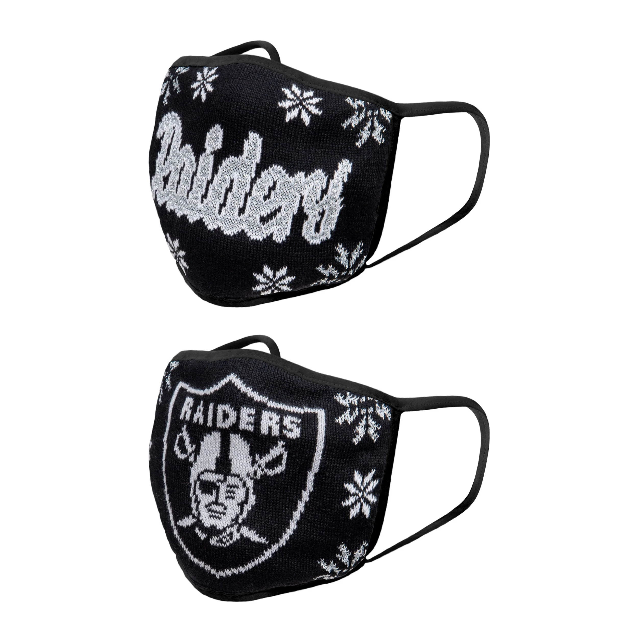 Las Vegas Raiders NFL Womens Knit 2 Pack Face Cover - Image 2