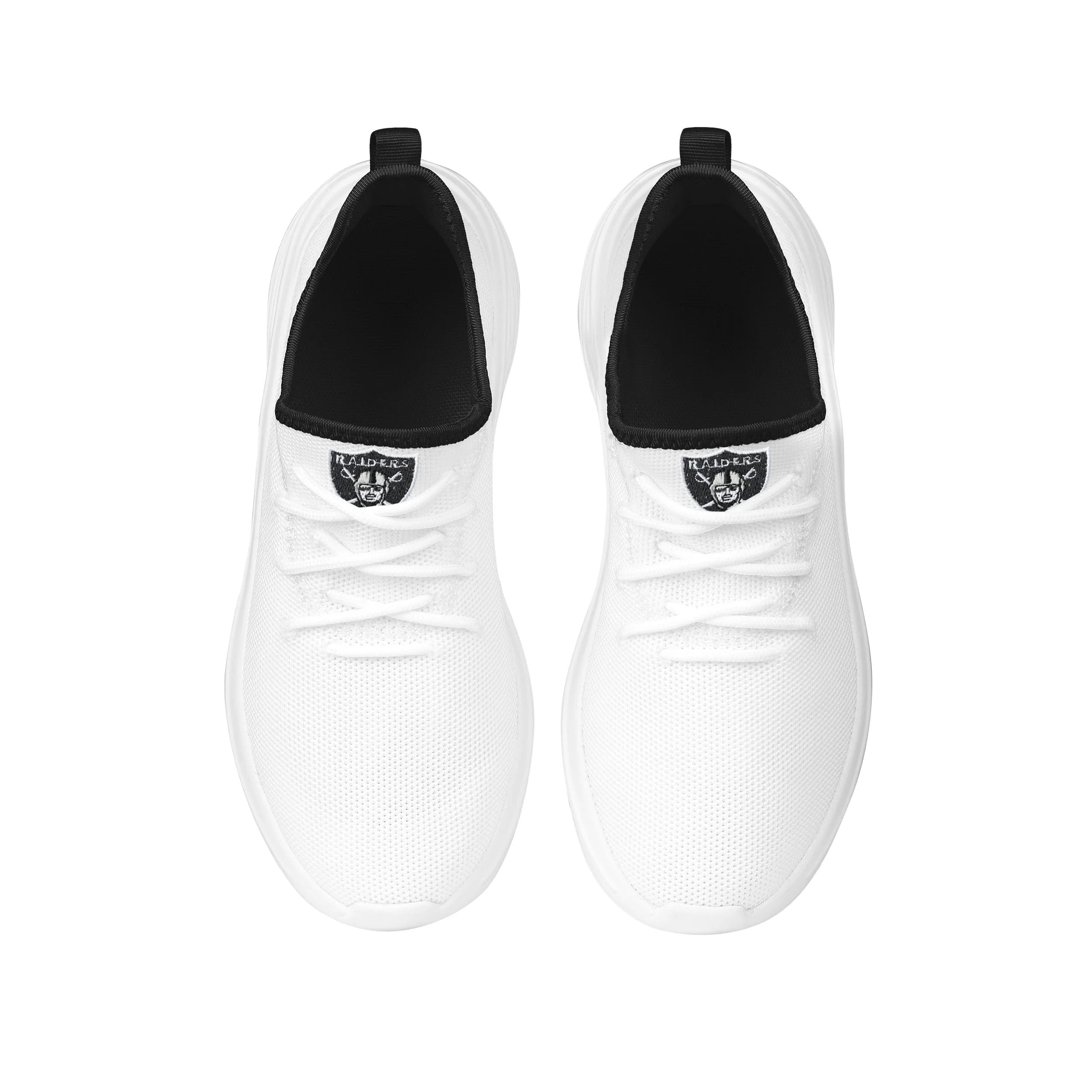 Las Vegas Raiders NFL Womens Midsole White Sneakers - Image 4