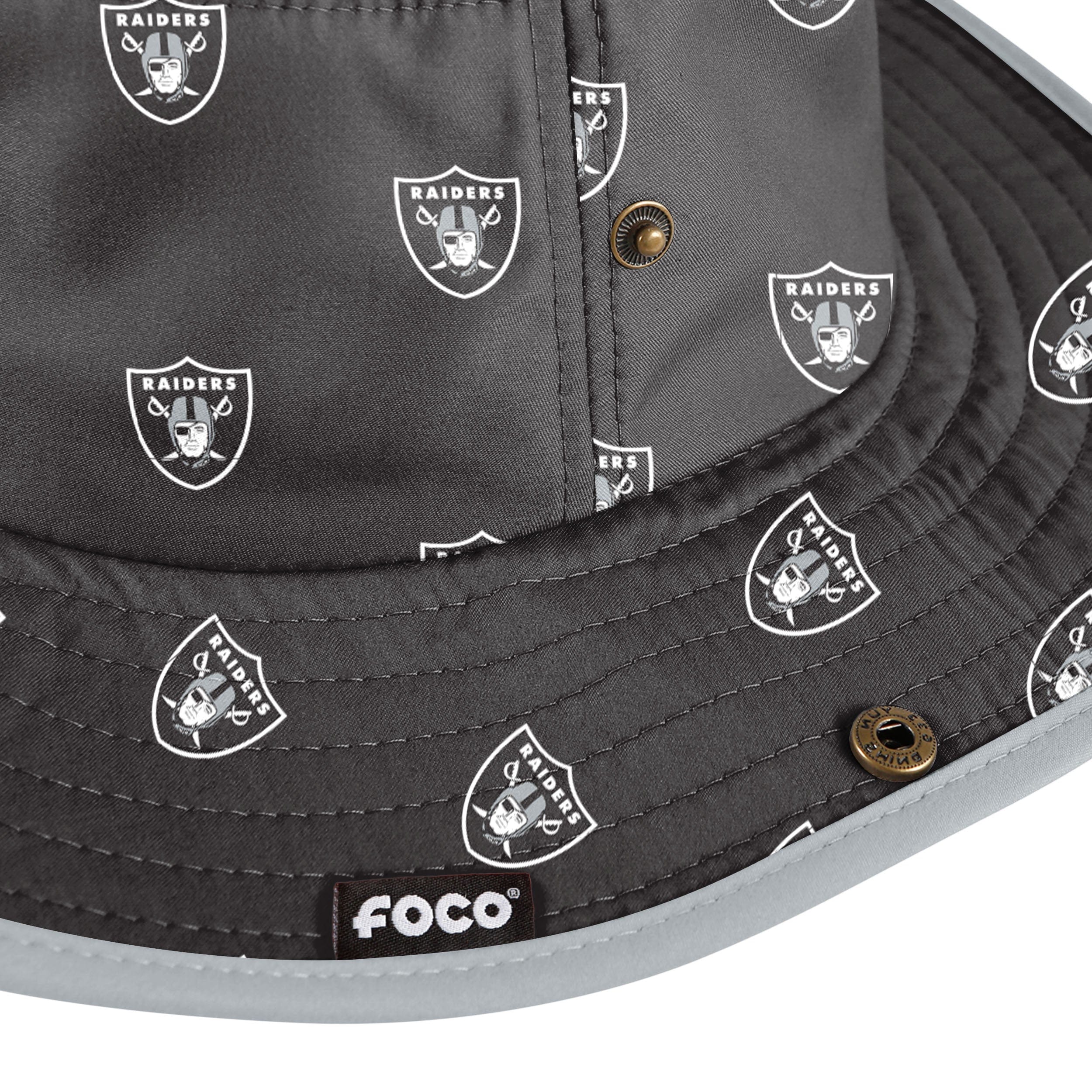 Las Vegas Raiders NFL Womens Mini Print Hybrid Boonie Hat - Image 3